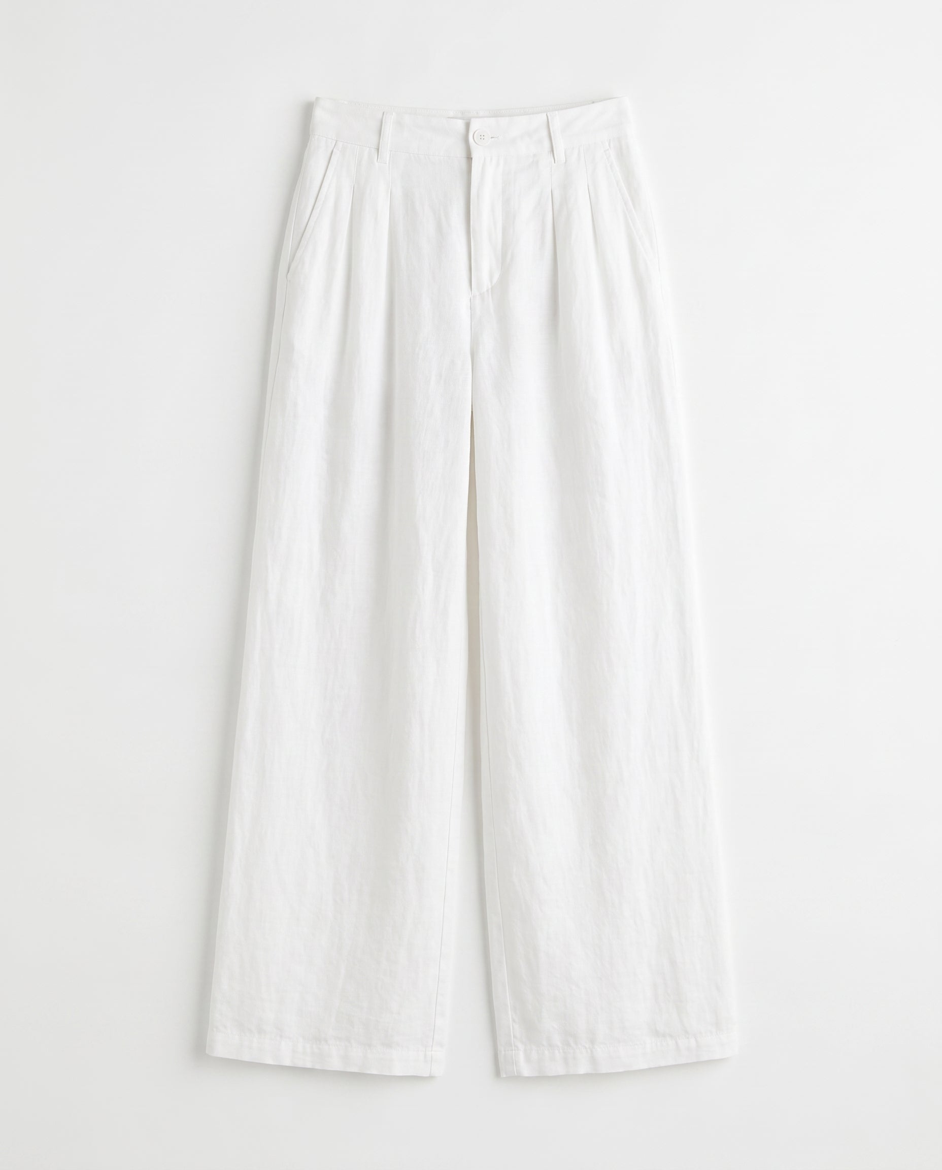 Solid Woven Pant White