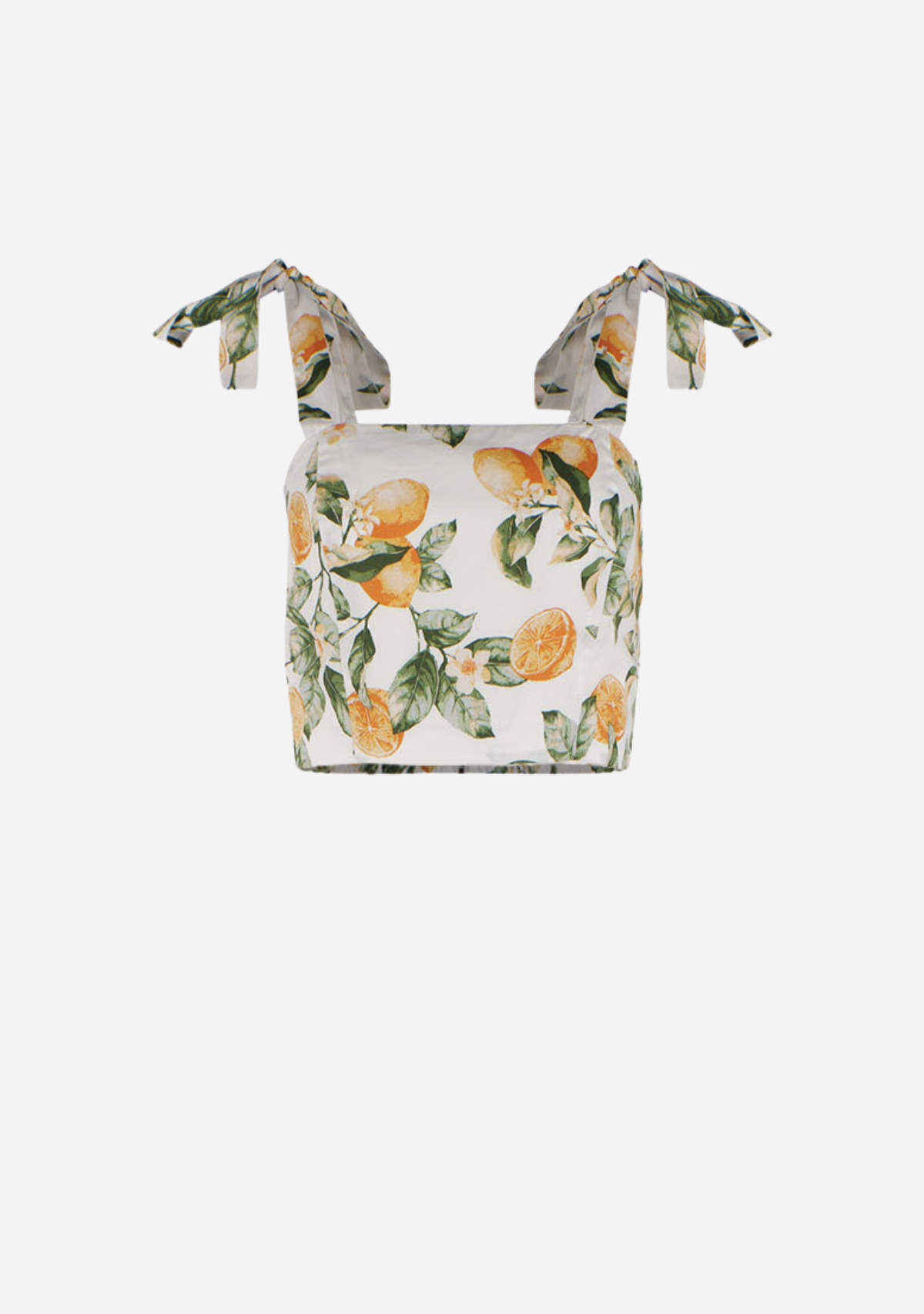 Coastline Tie Shoulder Crop Top Lemon Sorbet
