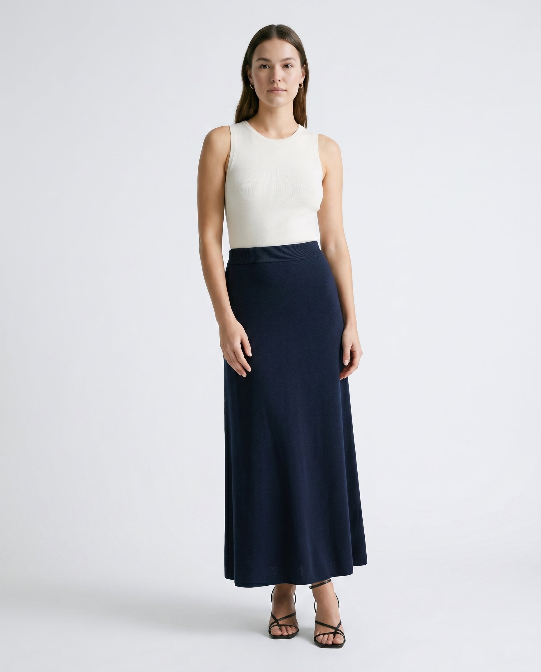 Knit Maxi Skirt Navy 12 Rue Collette