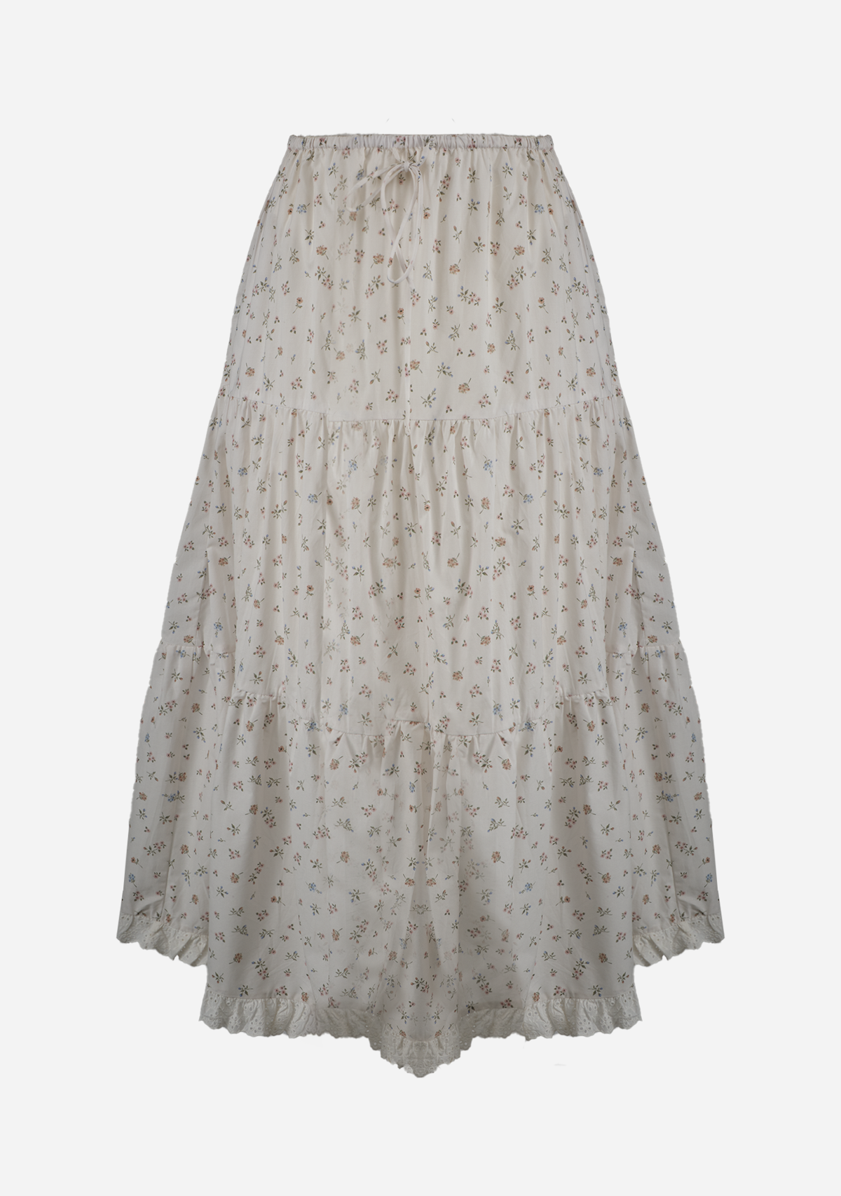 Floral Lace Trim Front Tie Skirt Cream The Latest Scoop