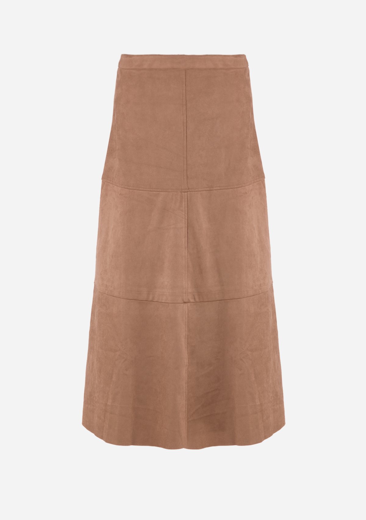 Suede A-Line Midi Skirt Mocha