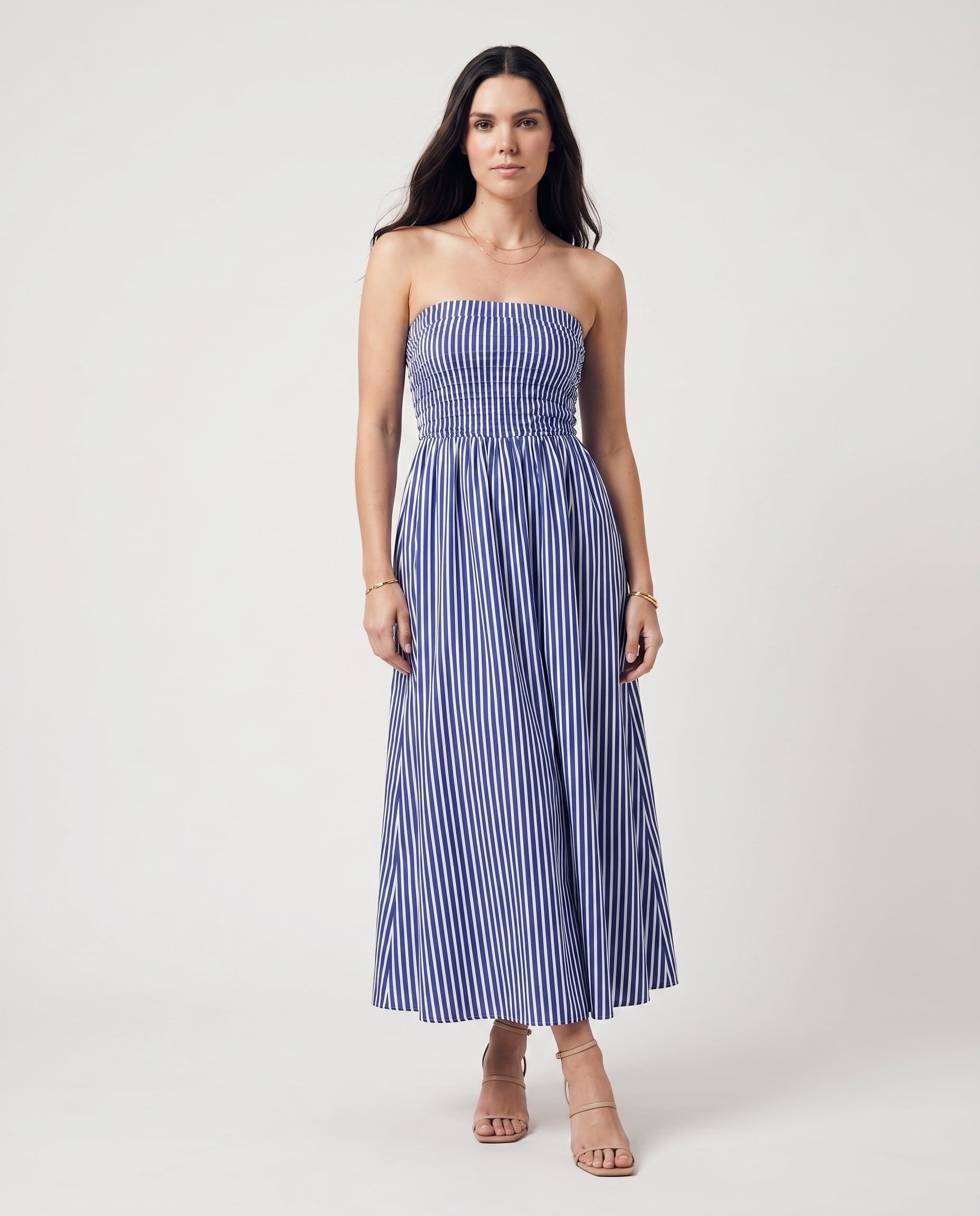 Promenade Dress Denim Blue
