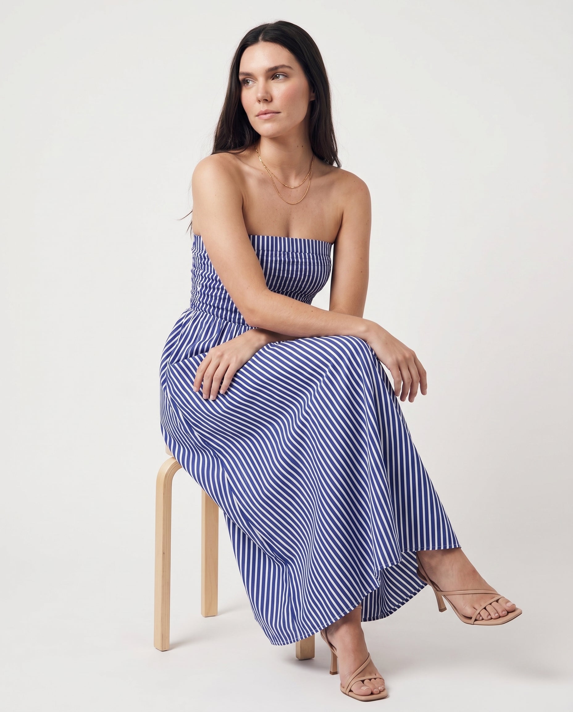 Promenade Dress Denim Blue