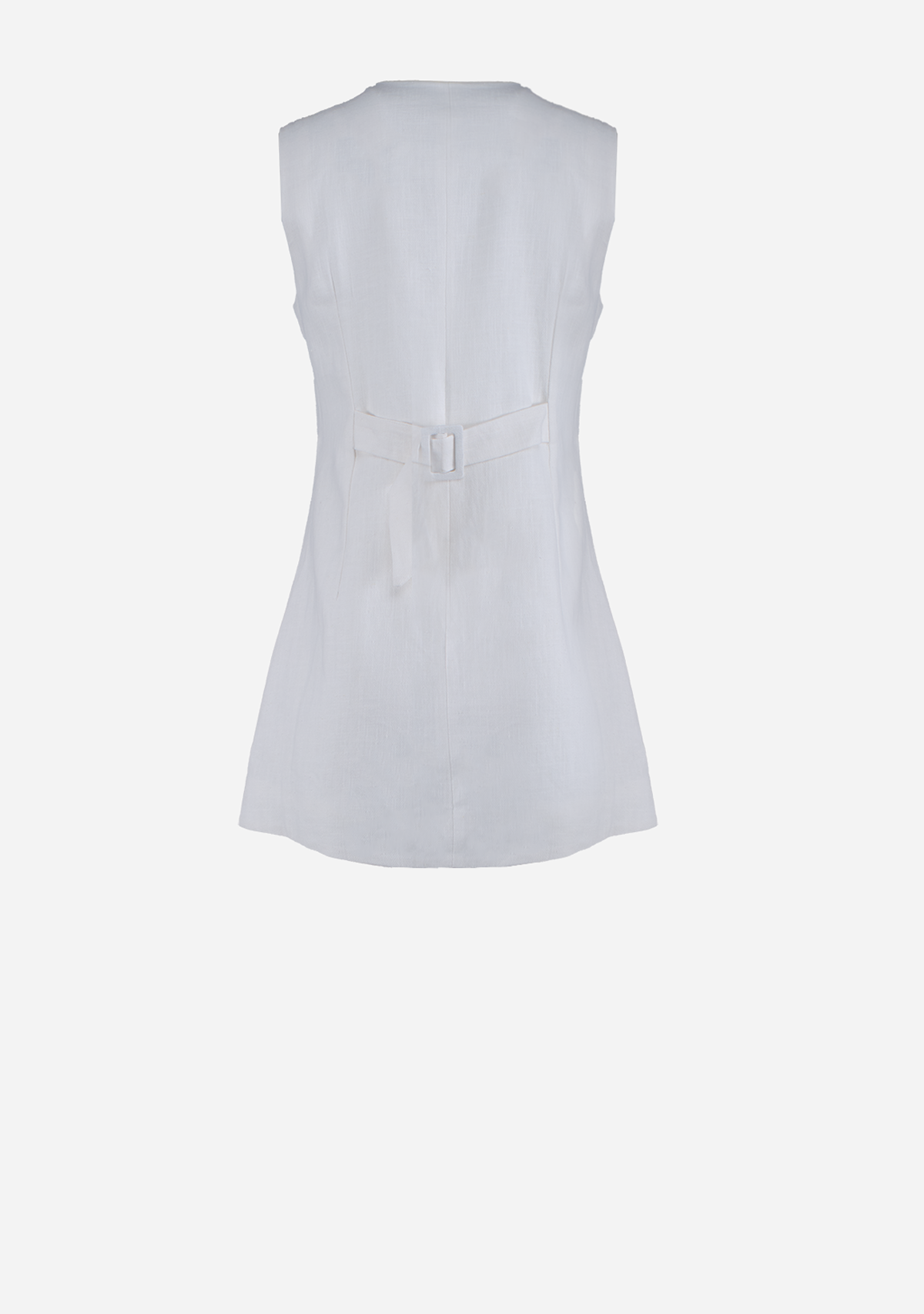 Square Neck Button Down Linen Mini Dress Off White The Latest Scoop