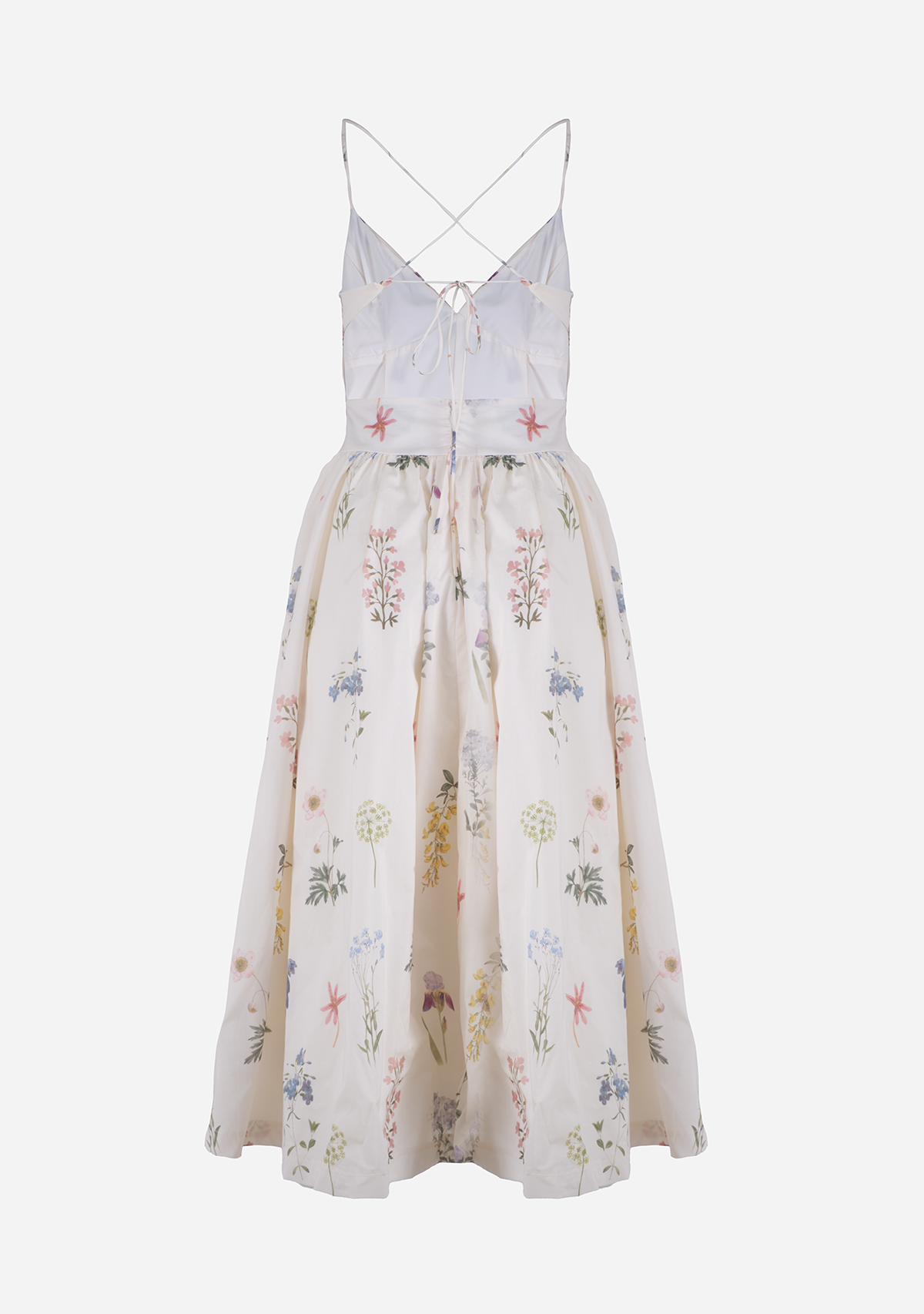 Bustier Cami Midi Dress Cream The Latest Scoop