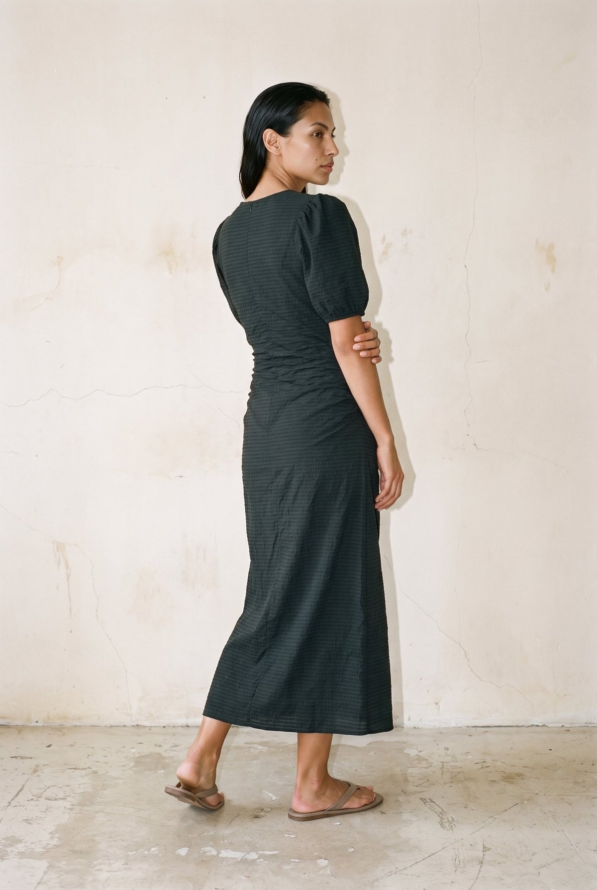 Open Structured Jersey Midi Dress Carbon Scotch & Soda