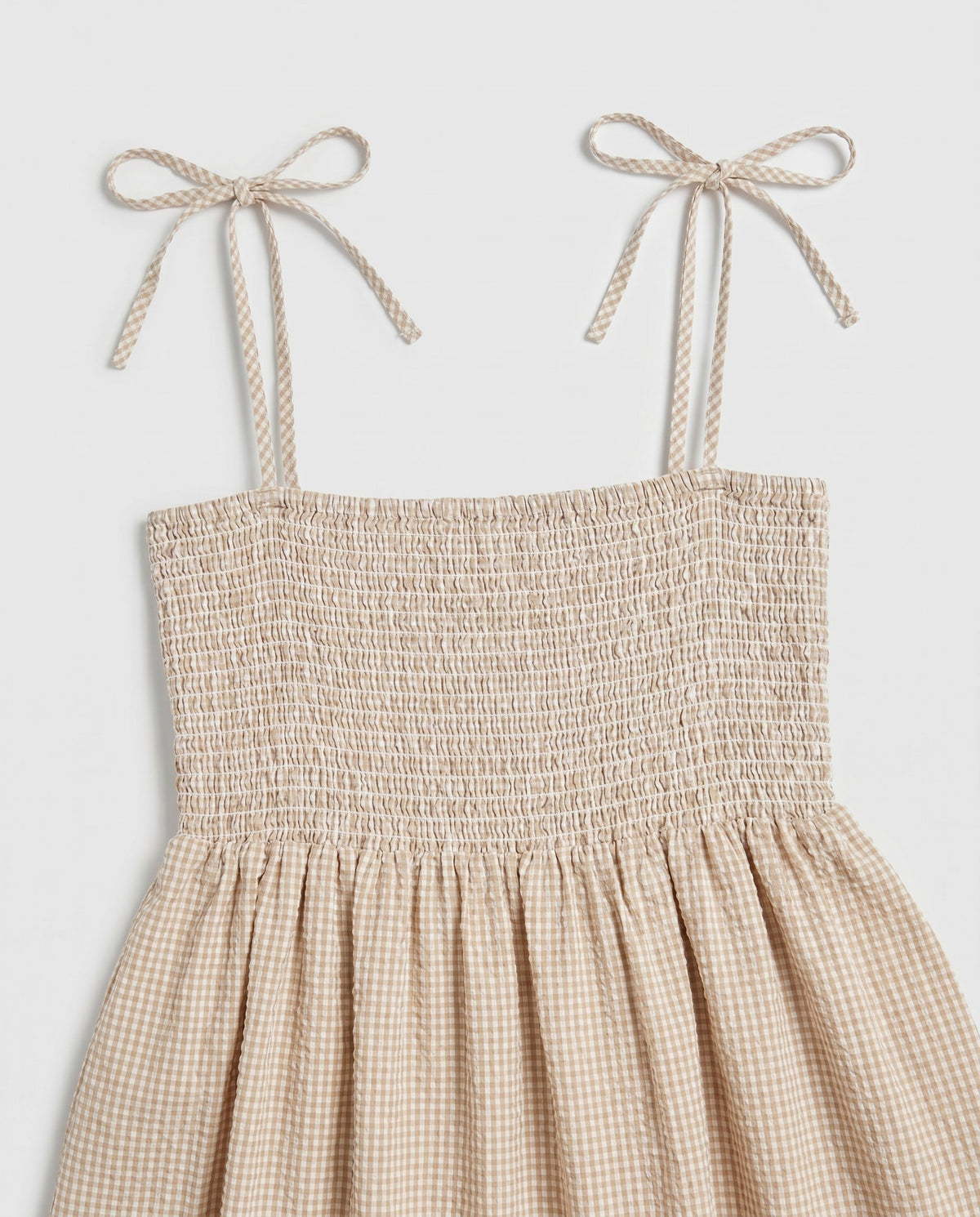 Jx zoe Seersucker Smock Strap Dress Cornstalk White JJXX