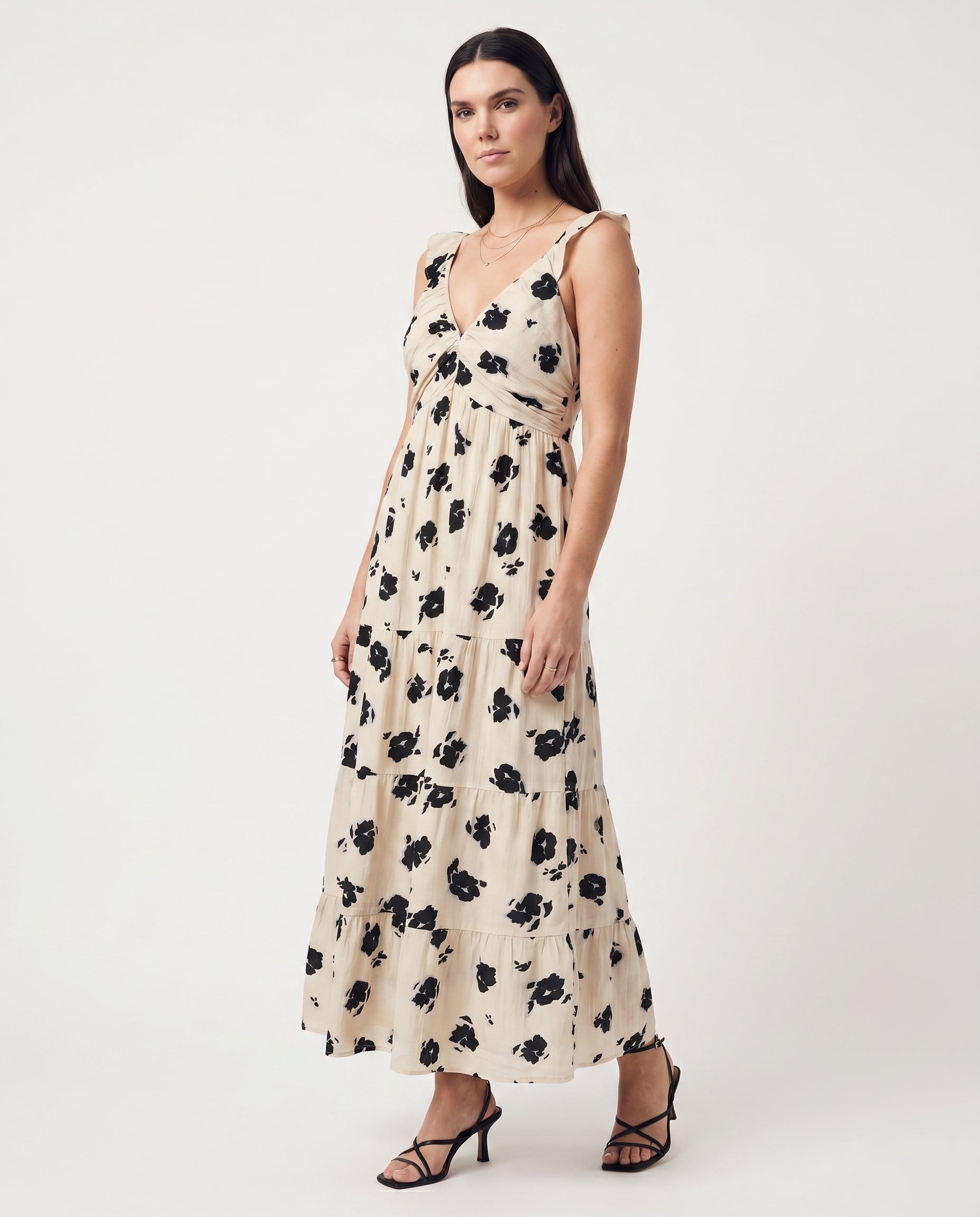 Vmdicthe Sl Frill Ankle Dress Pumice Stone Alma
