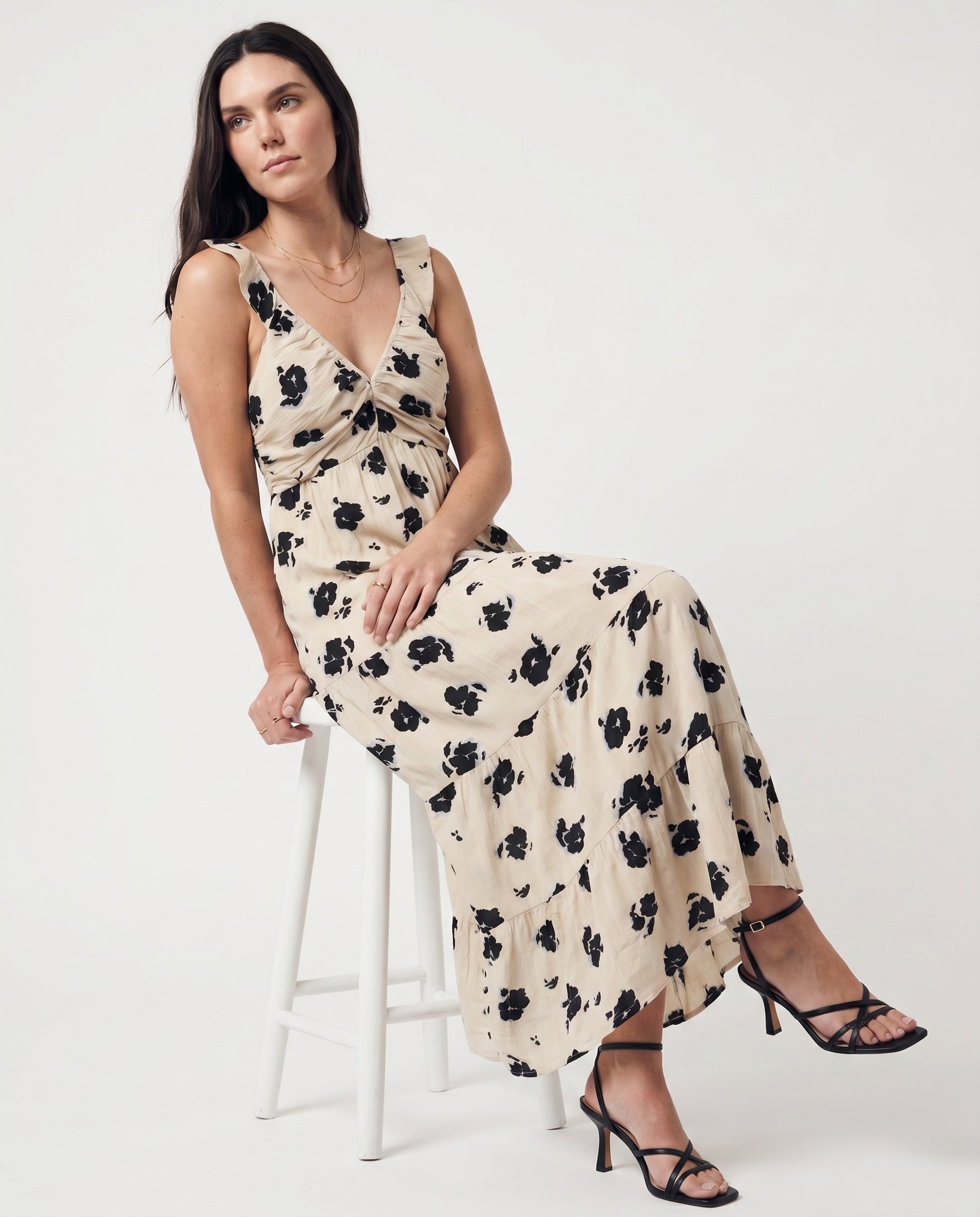 Vmdicthe Sl Frill Ankle Dress Pumice Stone Alma