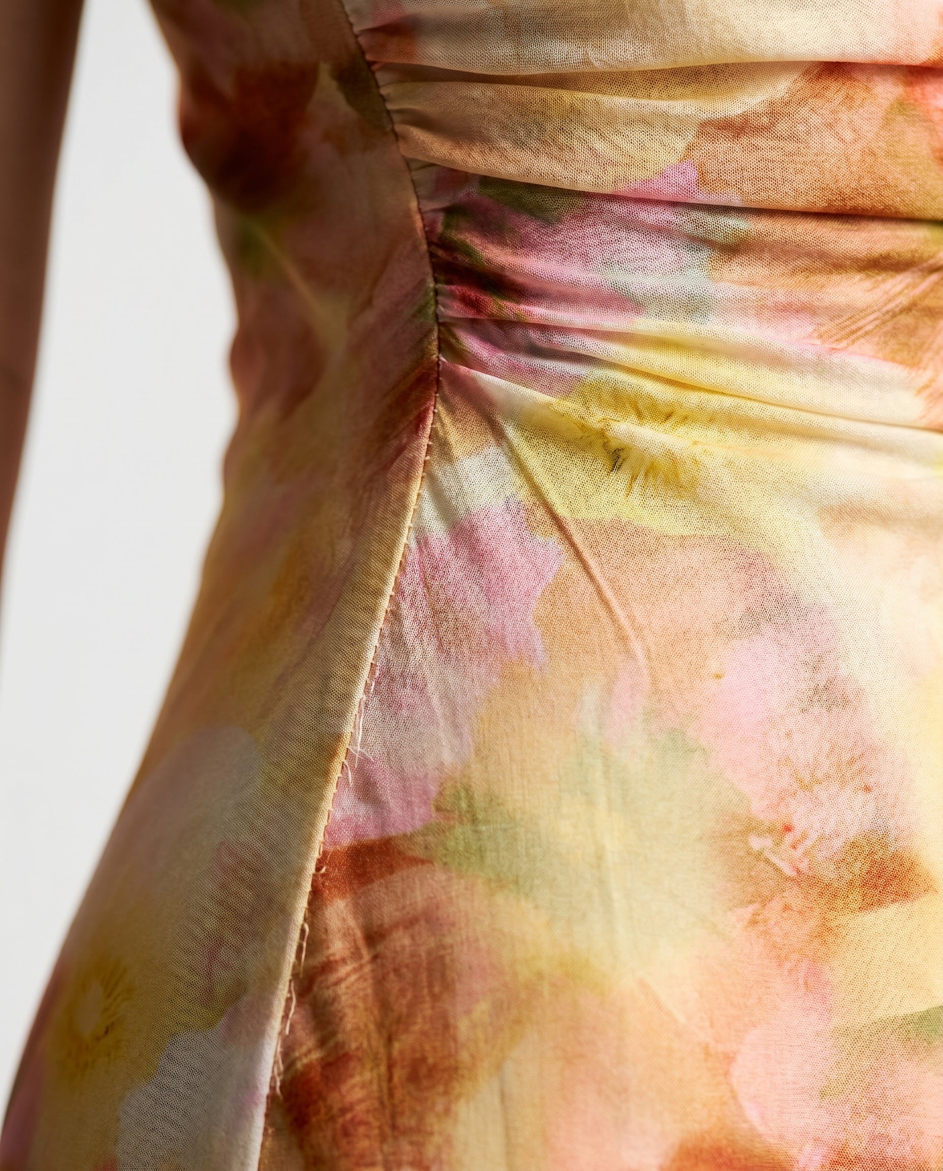 Aria Mesh Maxi Dress Watercolour Floral