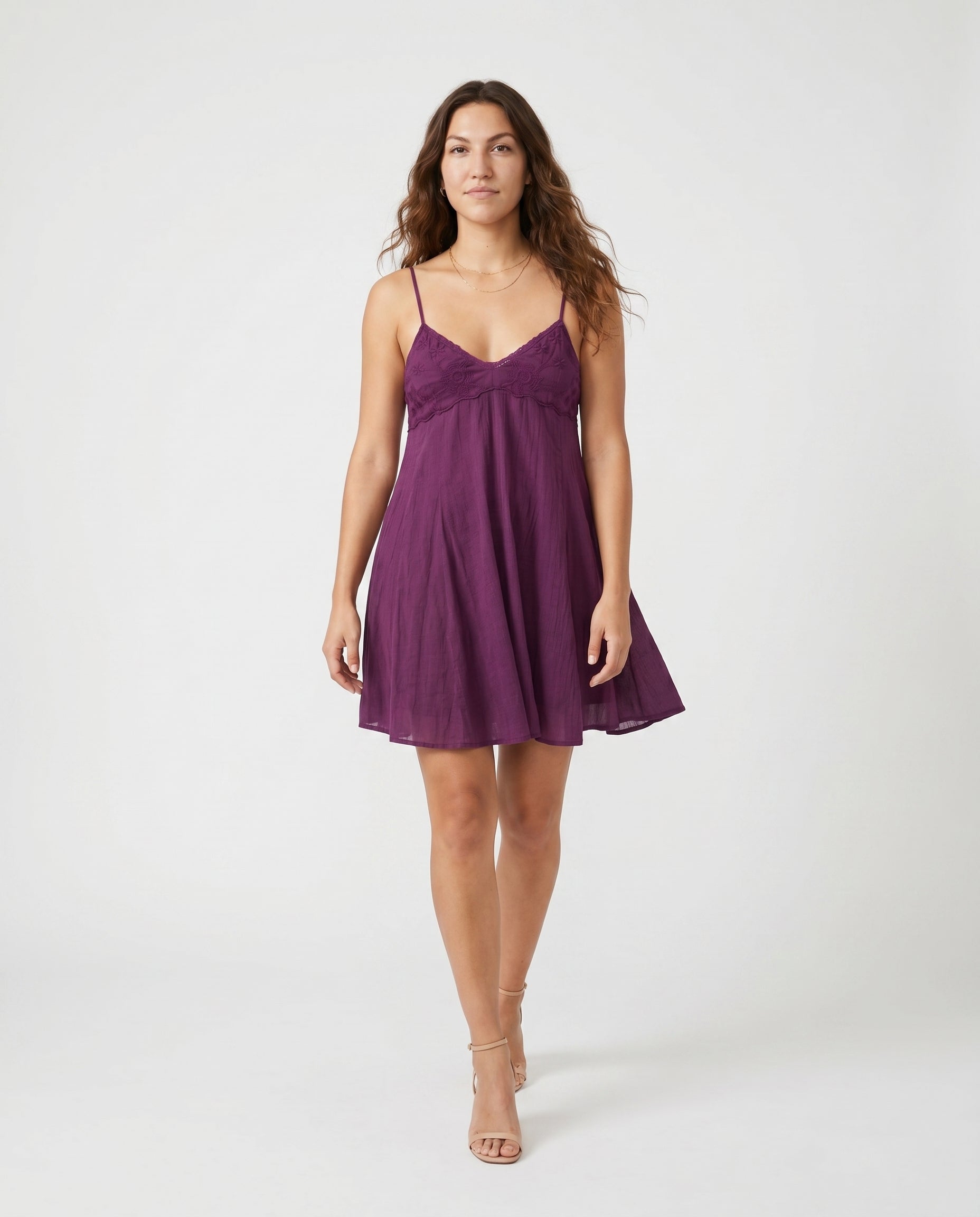 Onlpanola Short Strap Dress Wvn Grape Wine