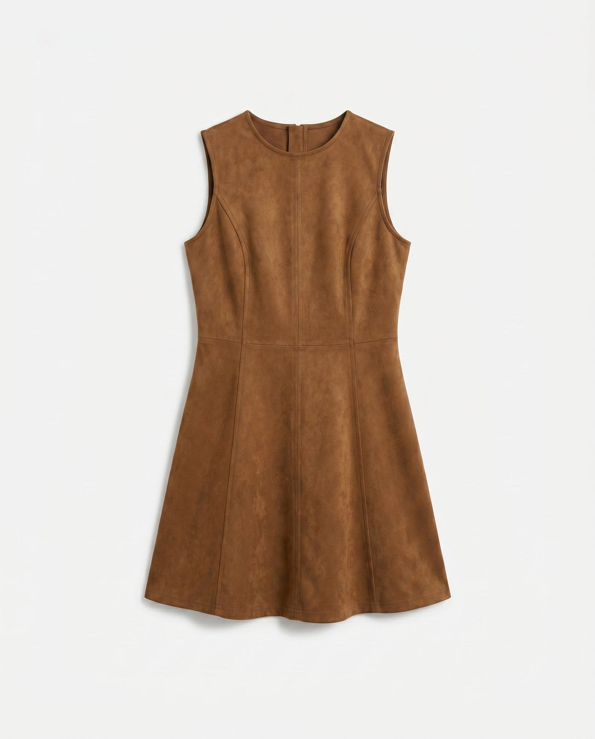 Suede Denim Backless a Line Mini Dress Klesis