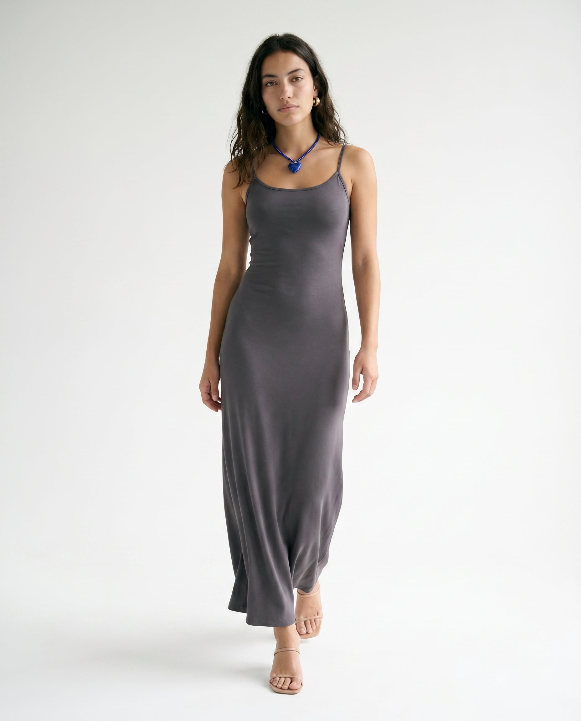 Strappy Maxi Dress Dark Grey