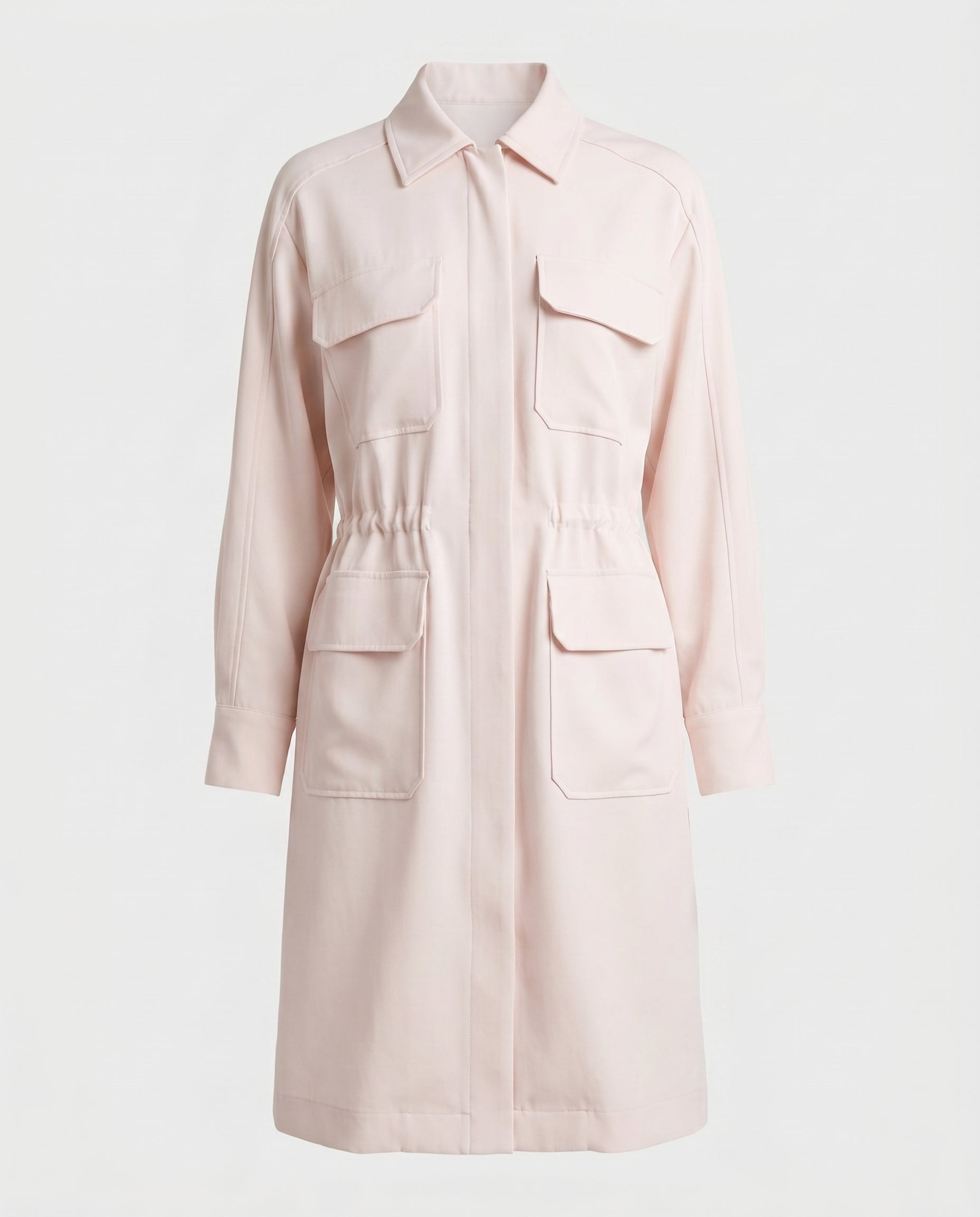 Utility Drawstring Dress Off White