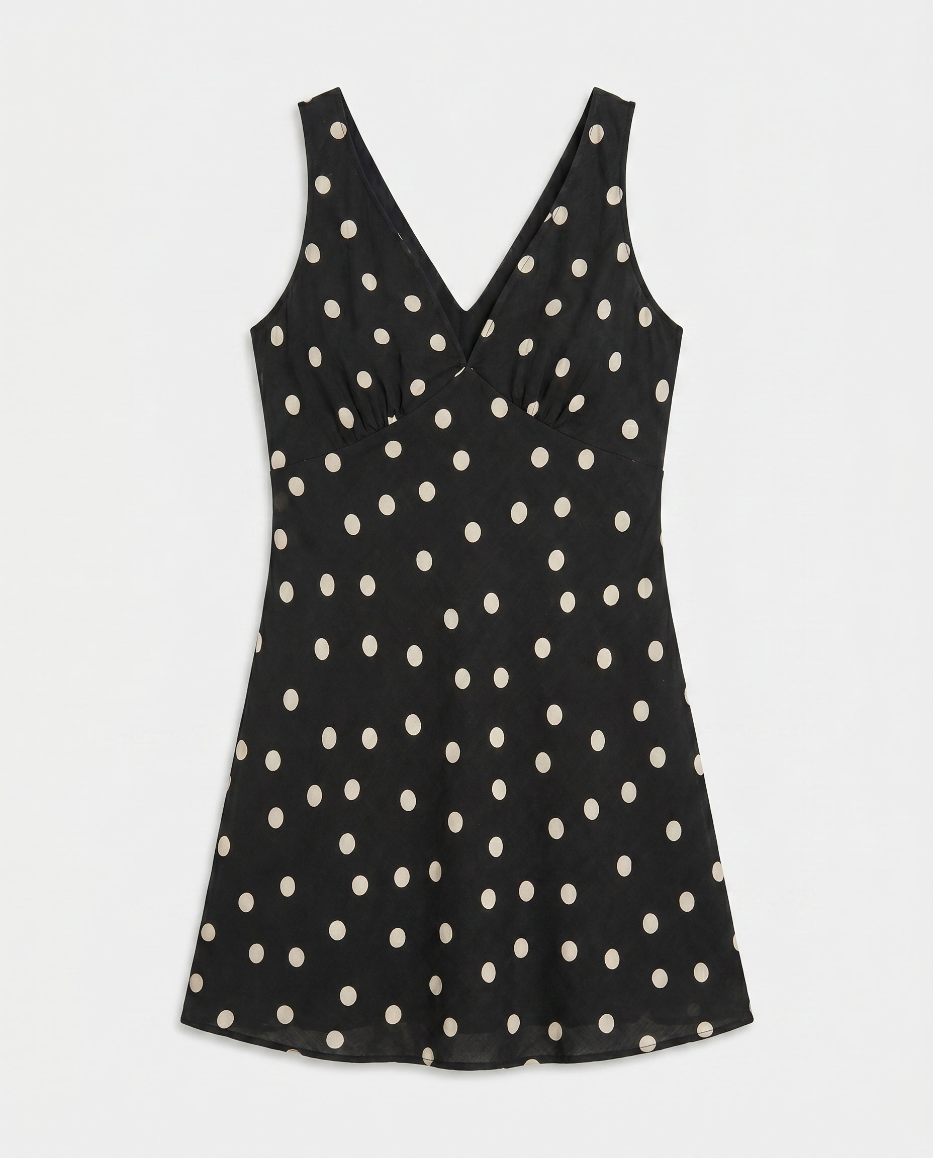 Polka Dot Mini Dress Black/Ivory