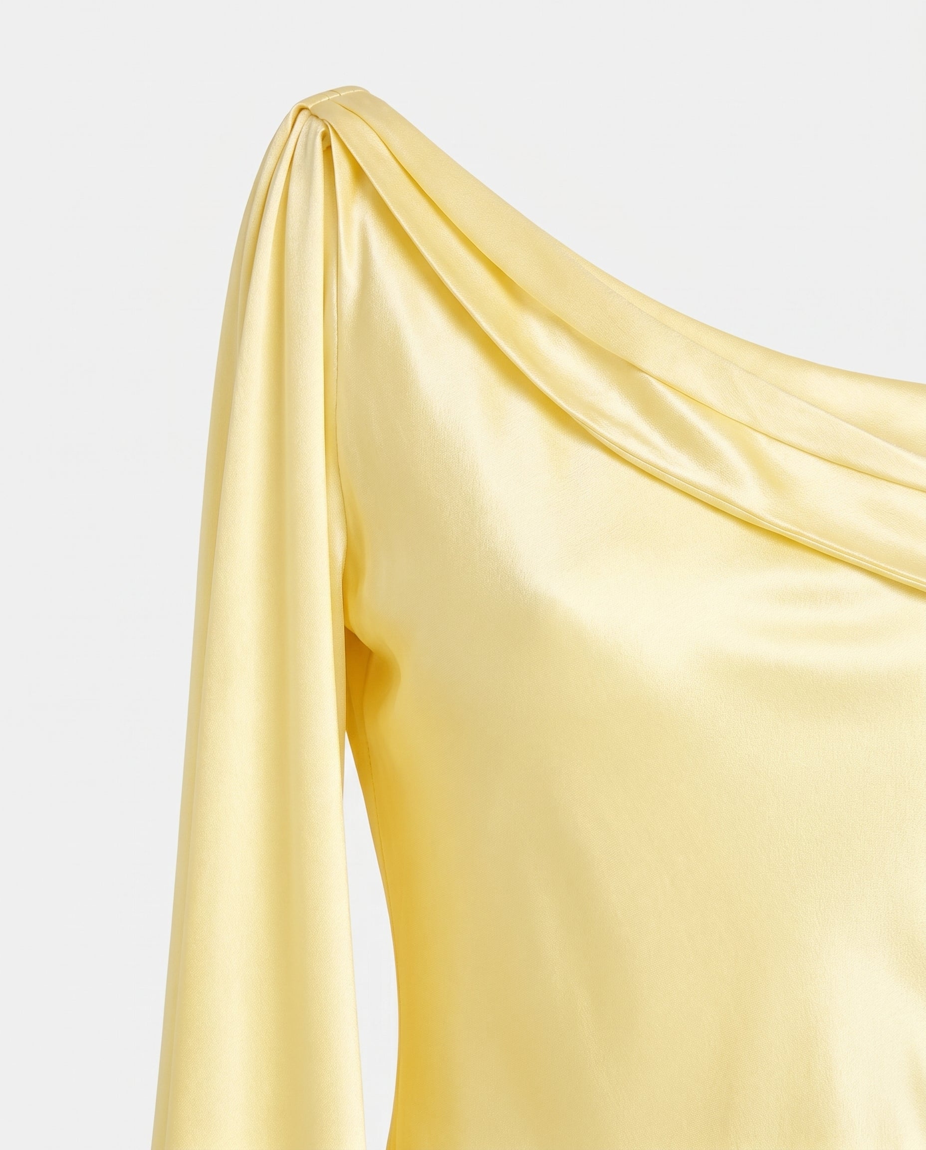 One Shoulder Satin Maxi Dress BUTTER