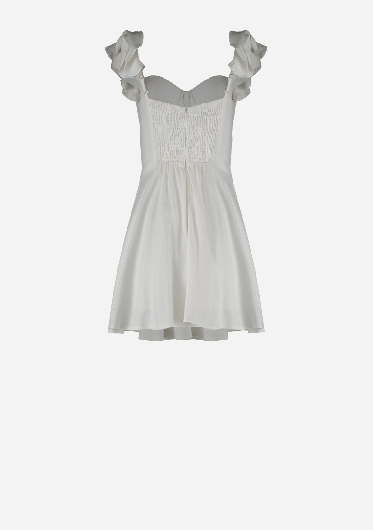 Heaven Sent Corset Flutter Mini Dress Ivory