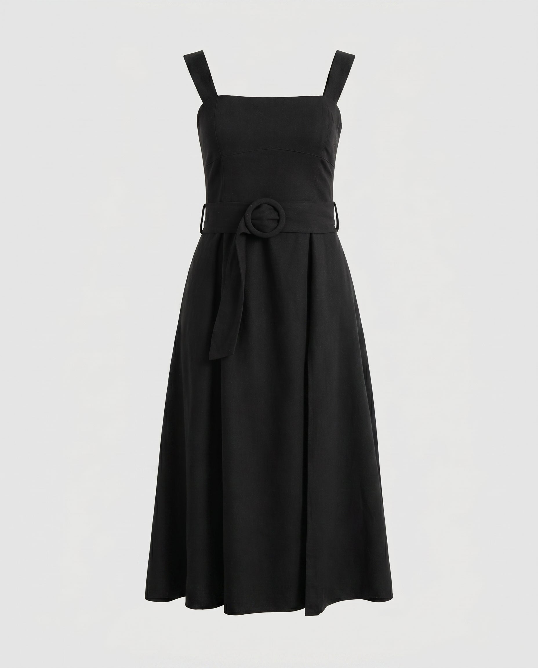 Square Neck Maxi Dress Black