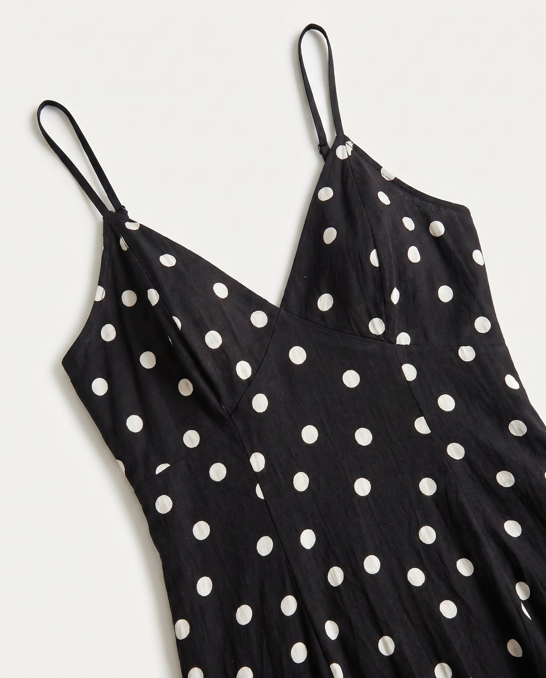 Classic Polka Dot Summer Dress Black Polka Dots