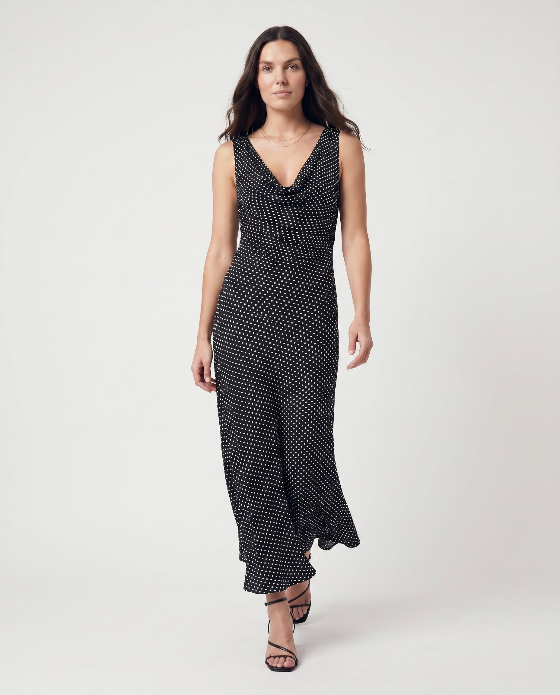 Polka Dot Dress Black/White