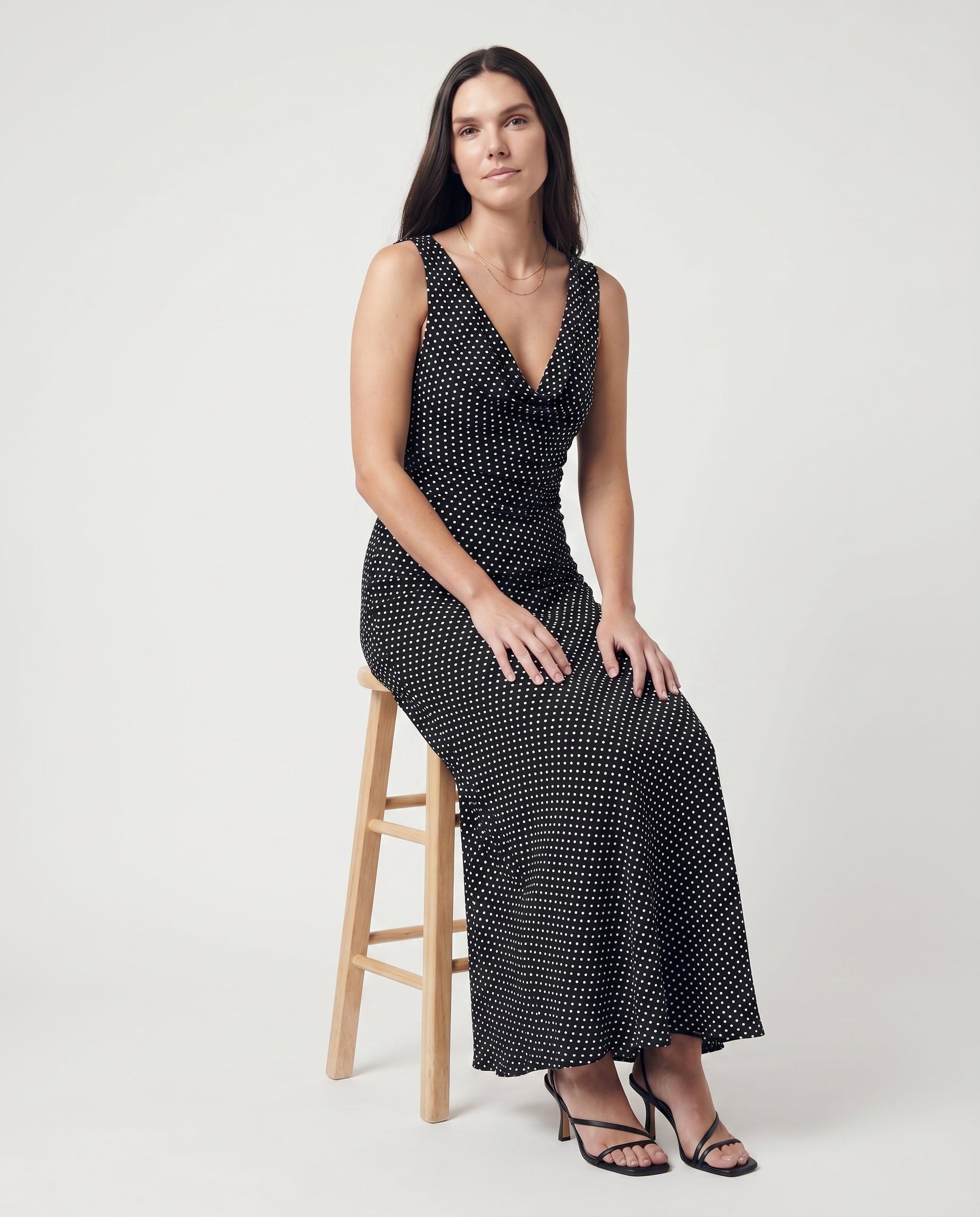 Polka Dot Dress Black/White