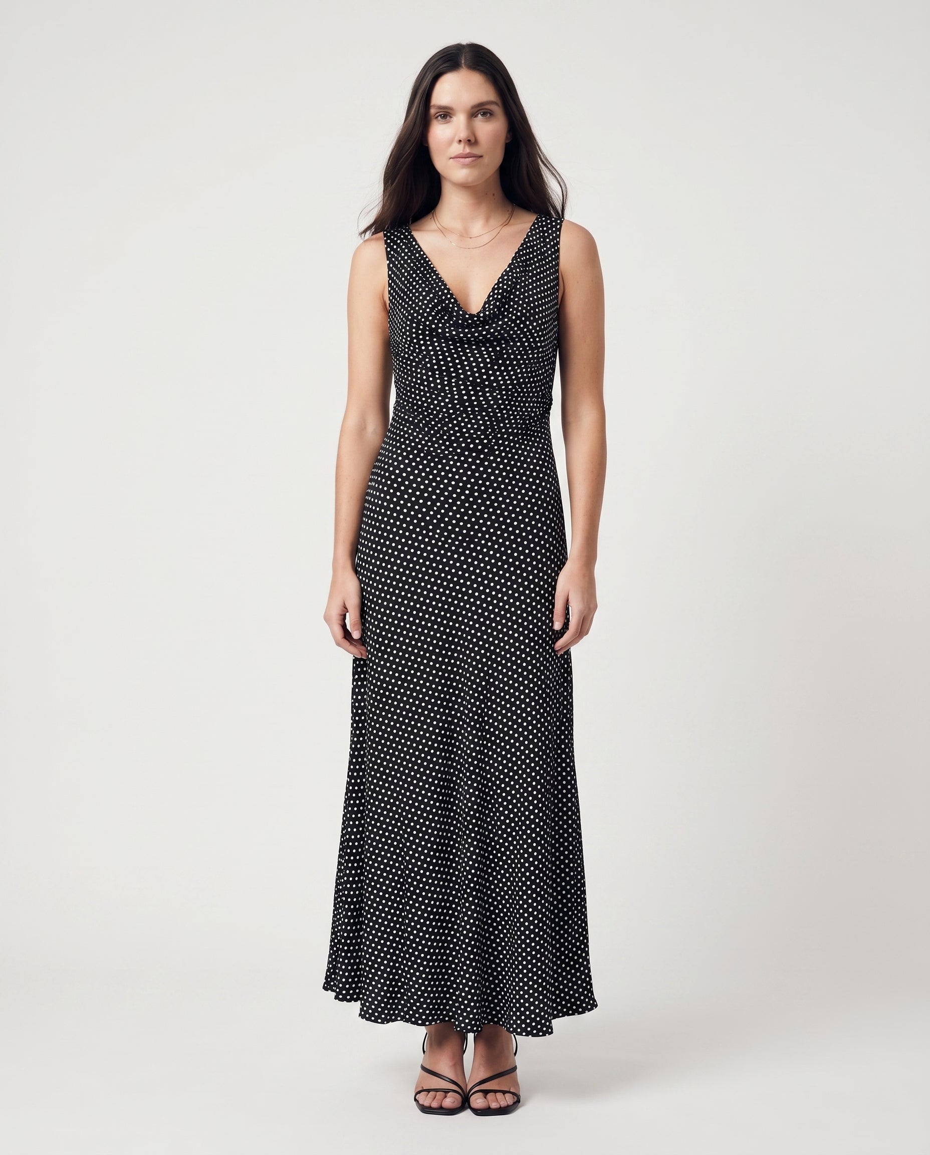 Polka Dot Dress Black/White