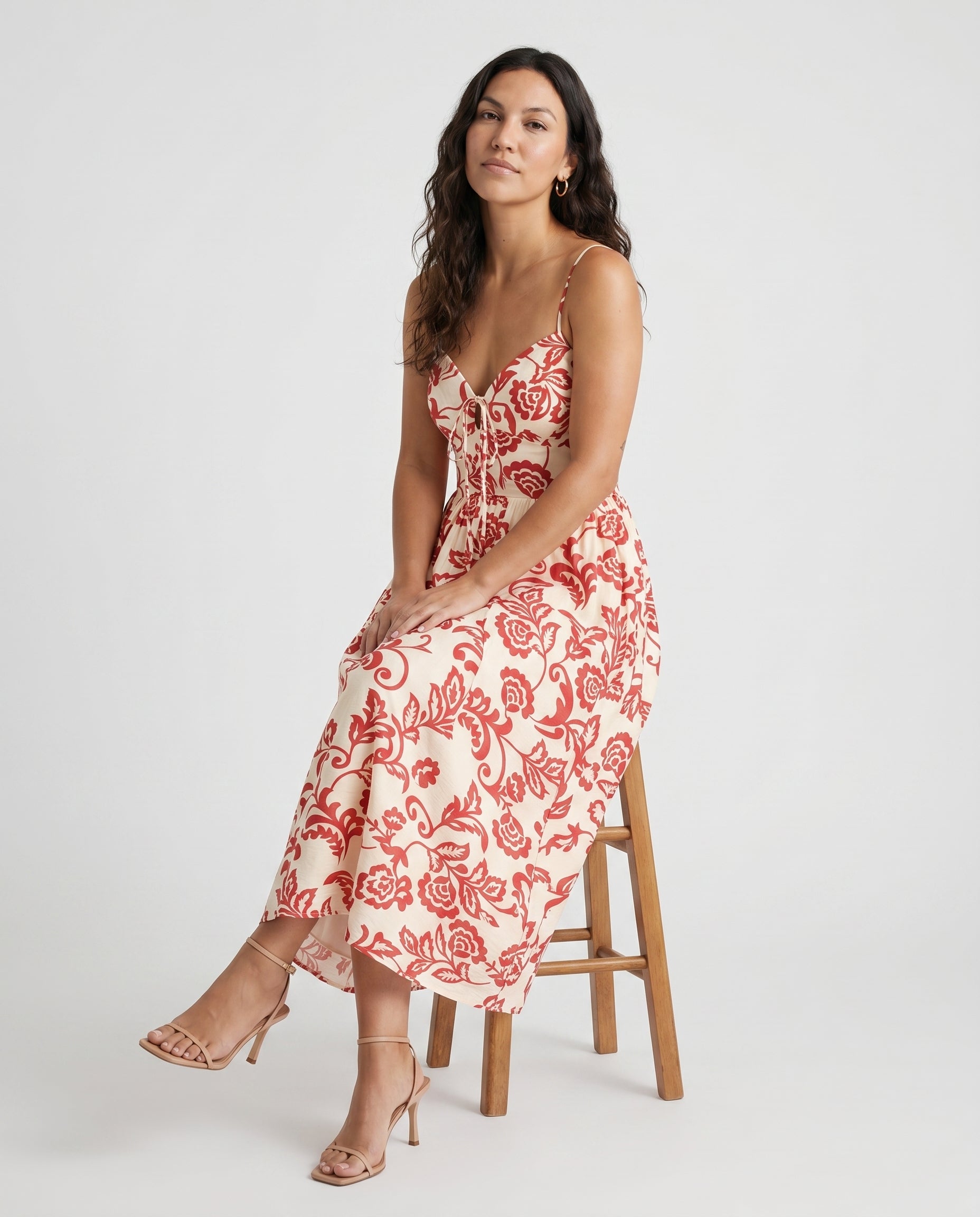 Floral Print Midi Dress Print