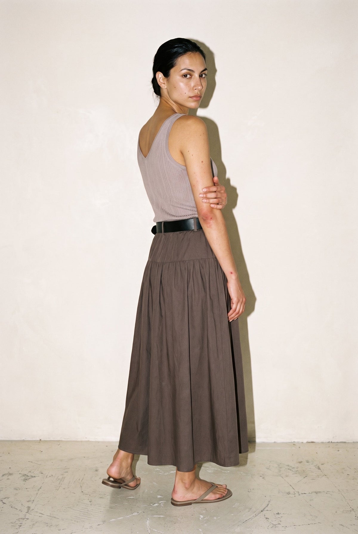 Marled Sleeveless Knit Dress Marled SLOW HIGH