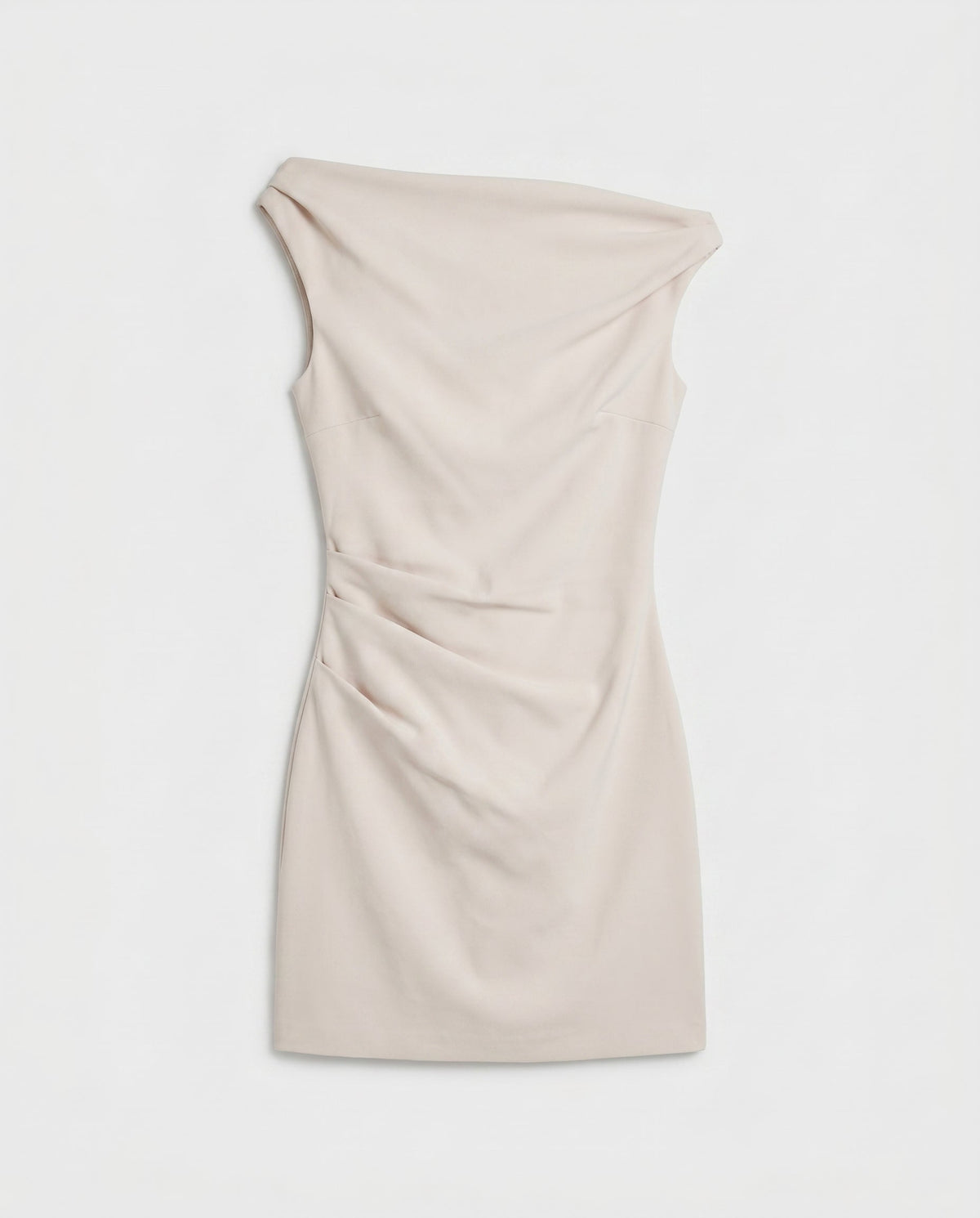 Ruched Midi Dress White SLOW HIGH