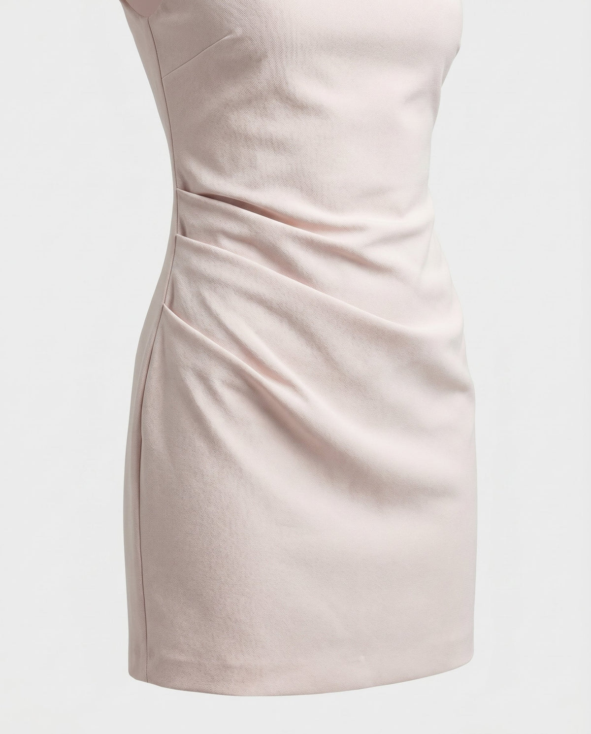 Ruched Midi Dress White SLOW HIGH