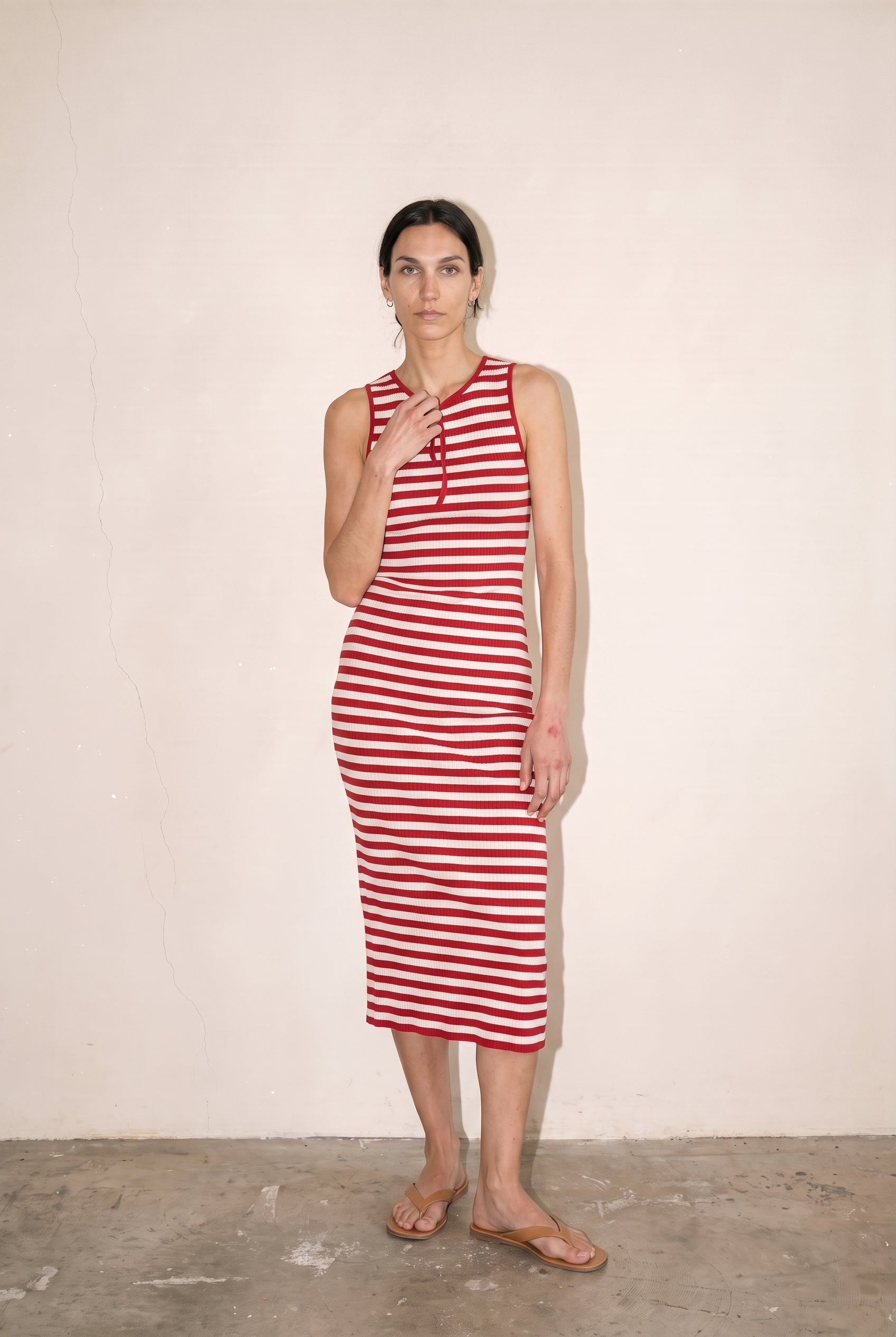 Red Striped Bodycon Dress Red Stripe 29 28