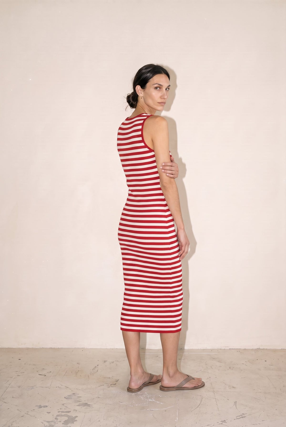 Red Striped Bodycon Dress Red Stripe 29 28