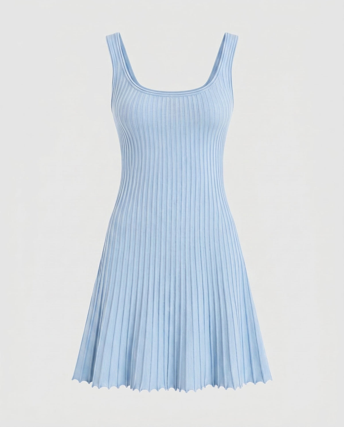 Pleated Knit Tank Mini Dress Baby Blue Hyfve, Inc.