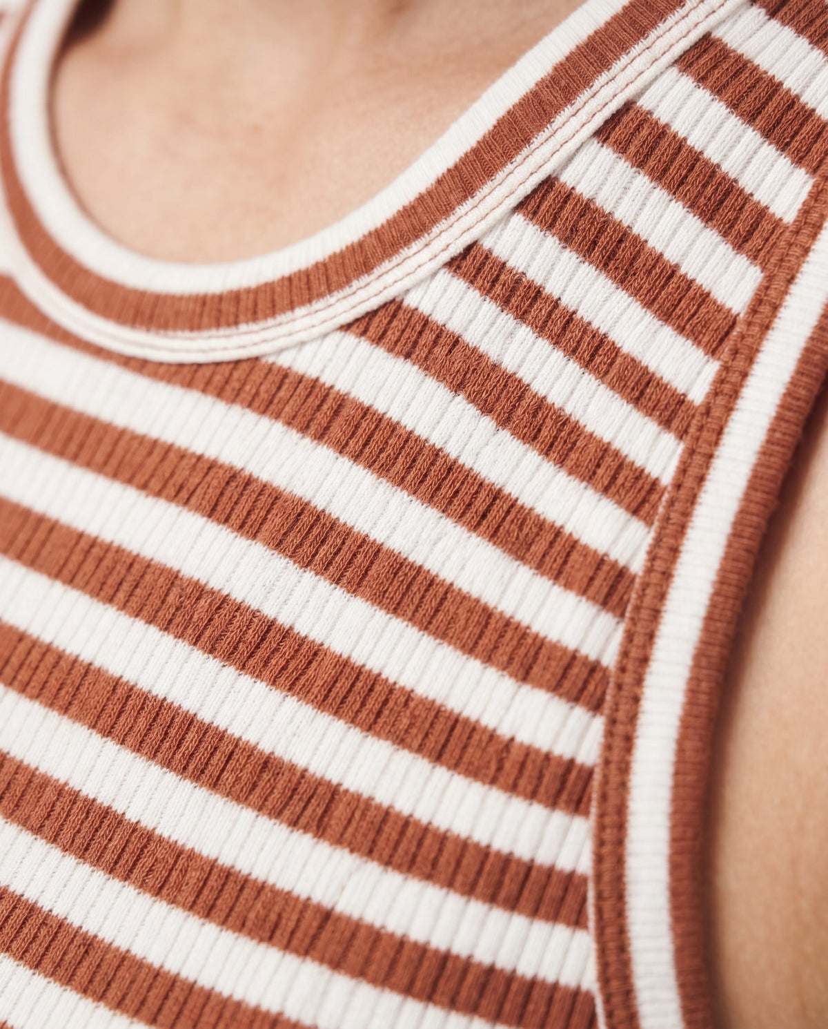 Striped Ribbed Tank Dress Brick Hyfve, Inc.