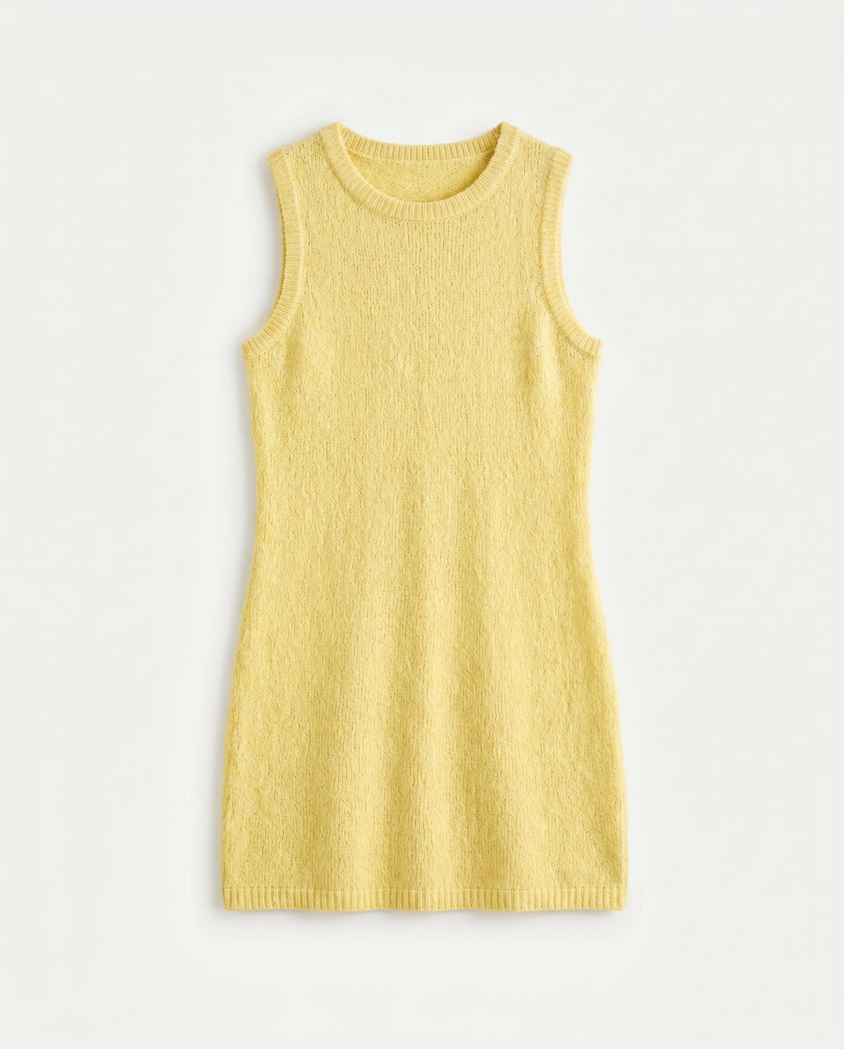 Marbella Mini Knit Cotton Round Neck Sleeveless Mini Creamy Yellow By Together