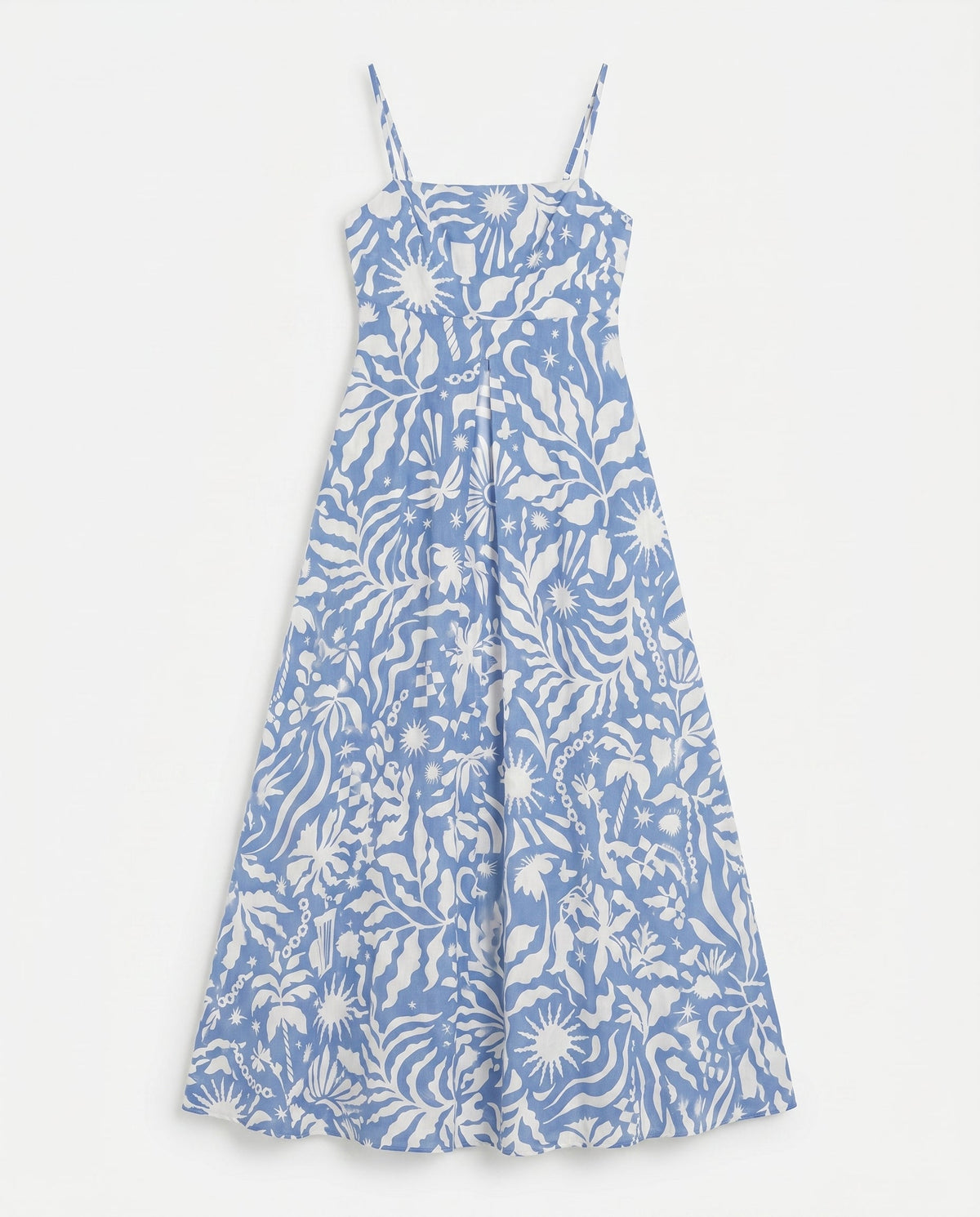 Palmetto Midi Dress Blue Cream By Together