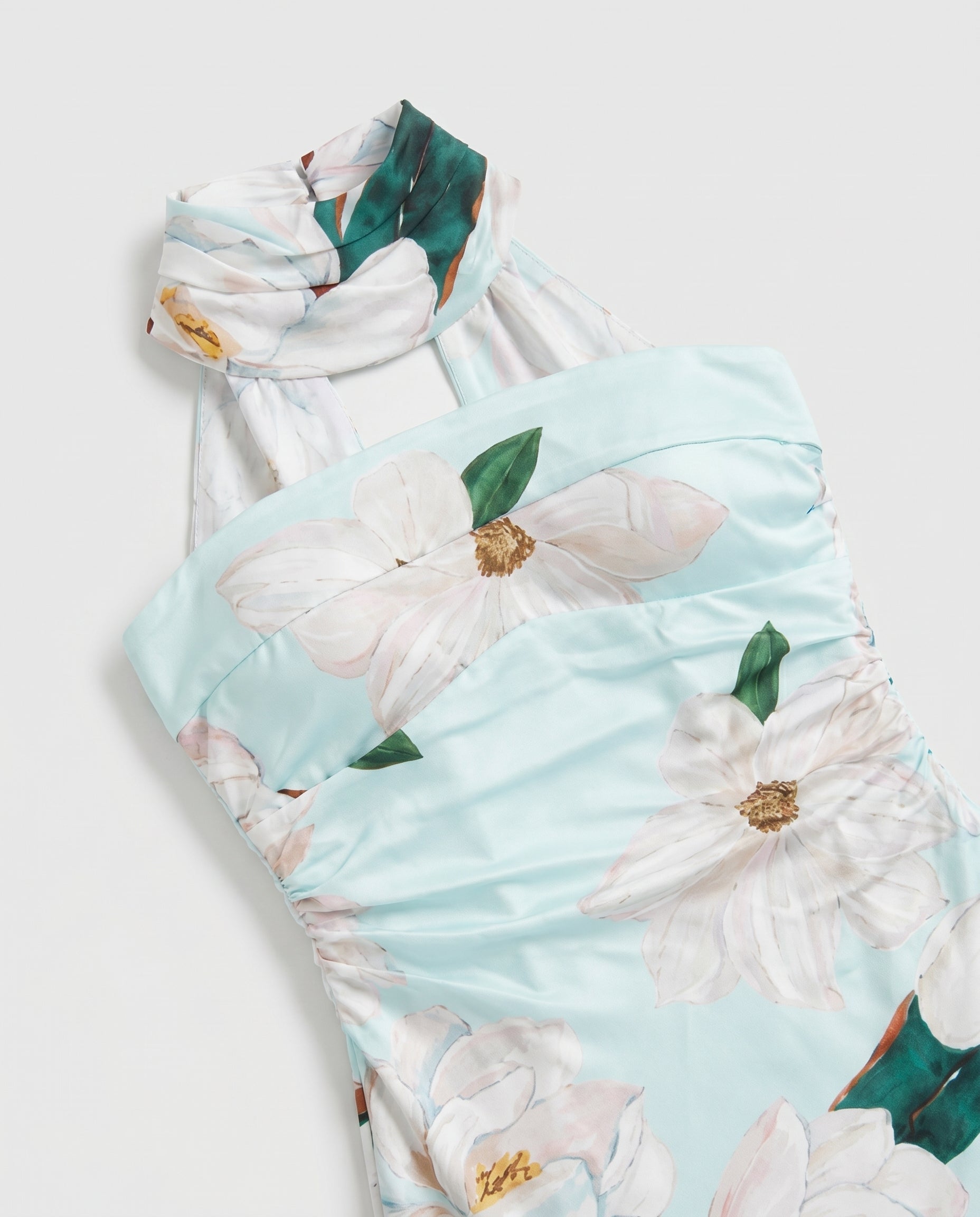 Halter Floral Maxi Dress Mint