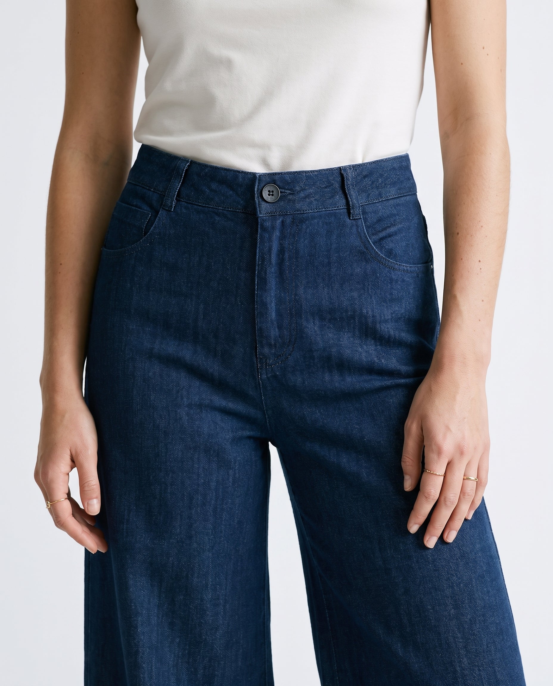 Essential Wide Leg Pants Blue