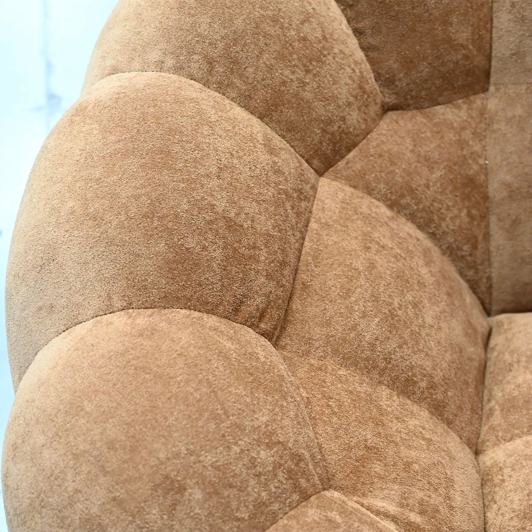 PUFFIN Lounge Chair Toffee Chenille Fabric