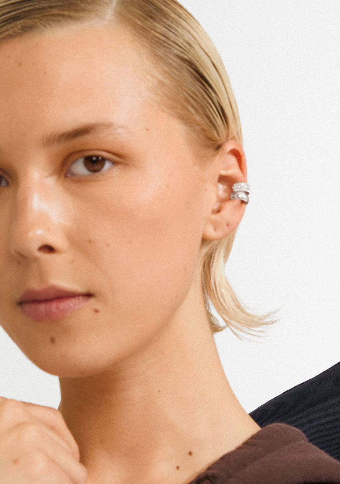 Hudsyn Ear Cuff, 2-In-1 Set, Silver