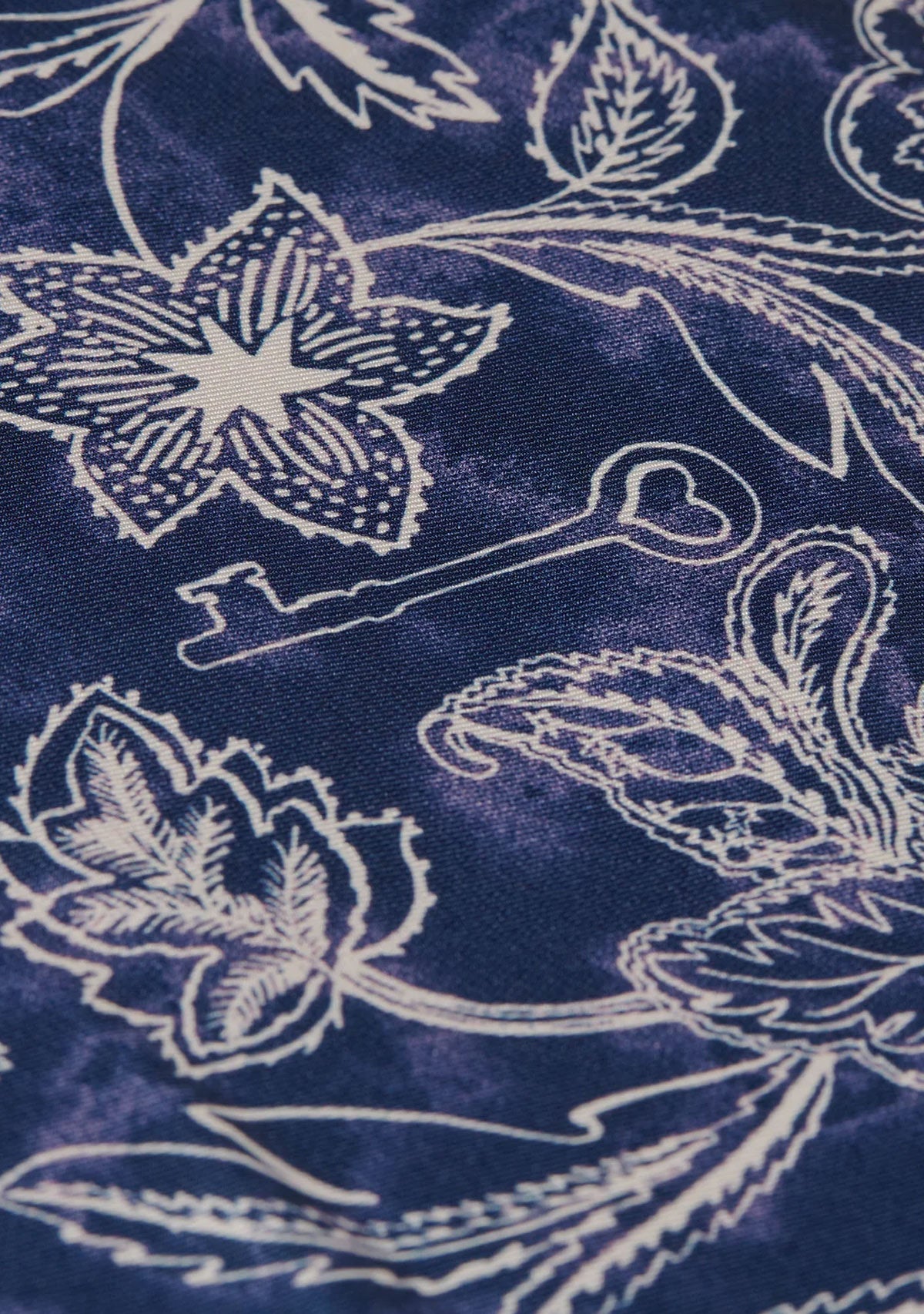 Débardeur dos nu en jersey imprimé, robe bandana porte-bonheur bleue