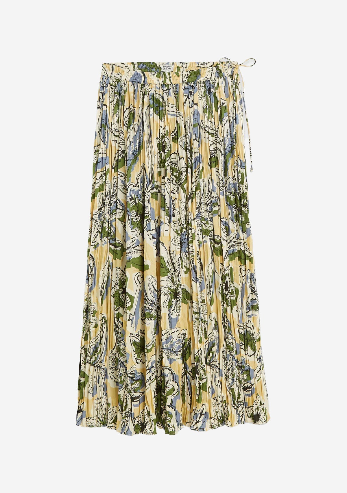 Printed Micro Pleat Skirt Lucky Bandana Multi Parsnip SCOTCH & SODA