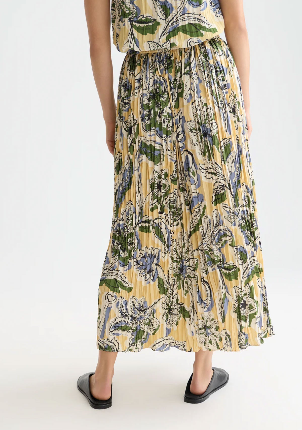 Printed Micro Pleat Skirt Lucky Bandana Multi Parsnip SCOTCH & SODA