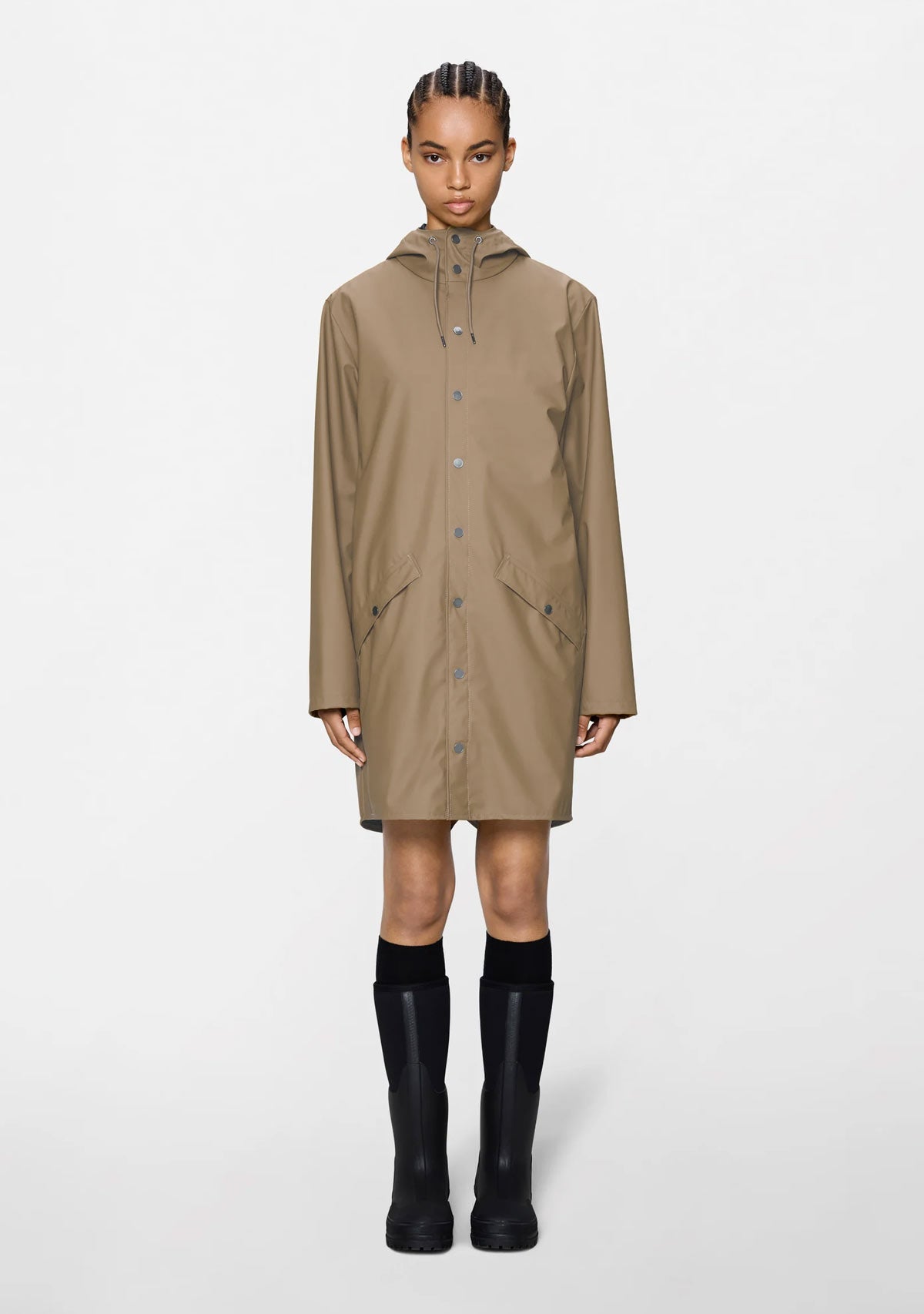 Long Jacket W3 Beige Rains