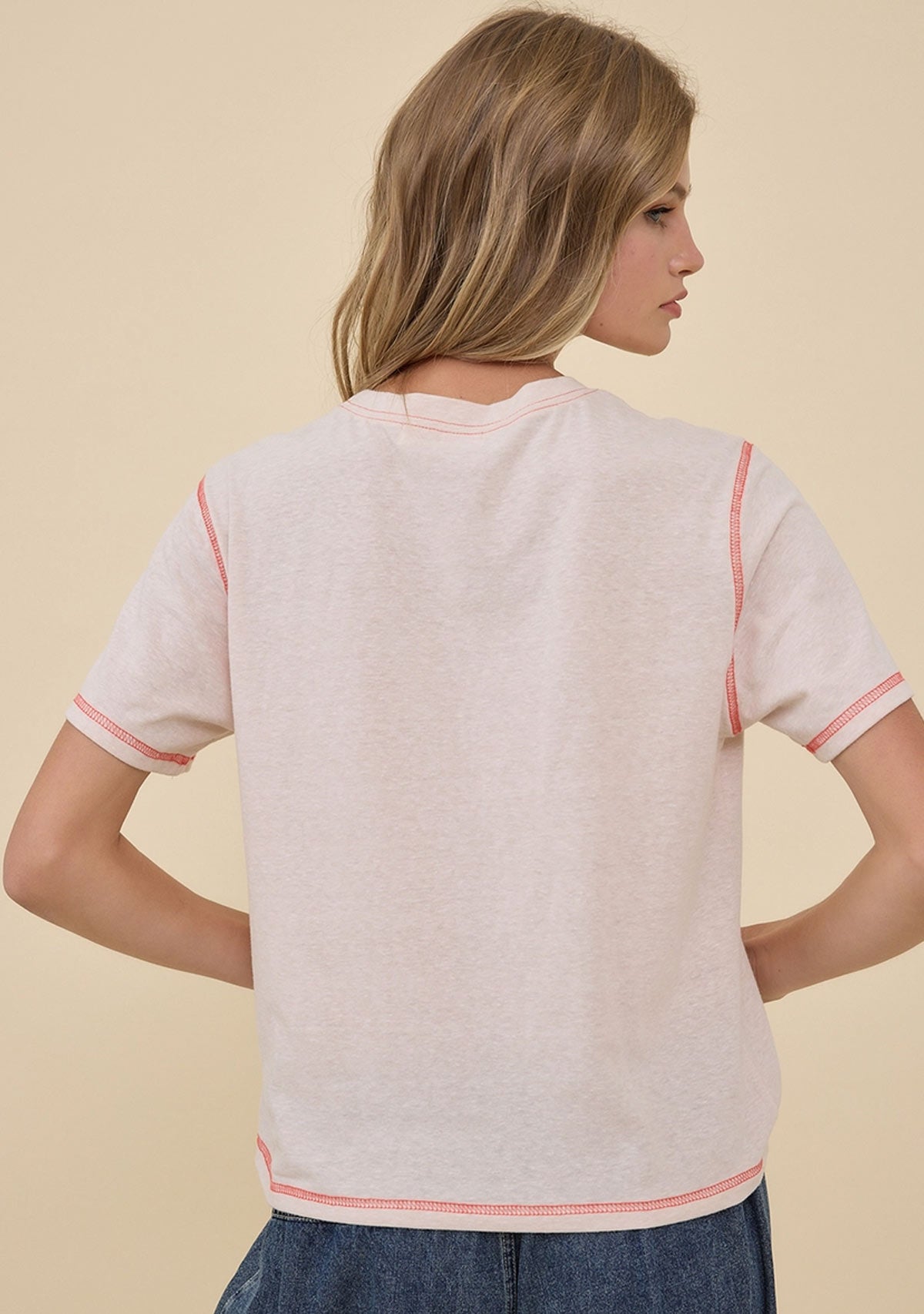 T-Shirt Boots Peach