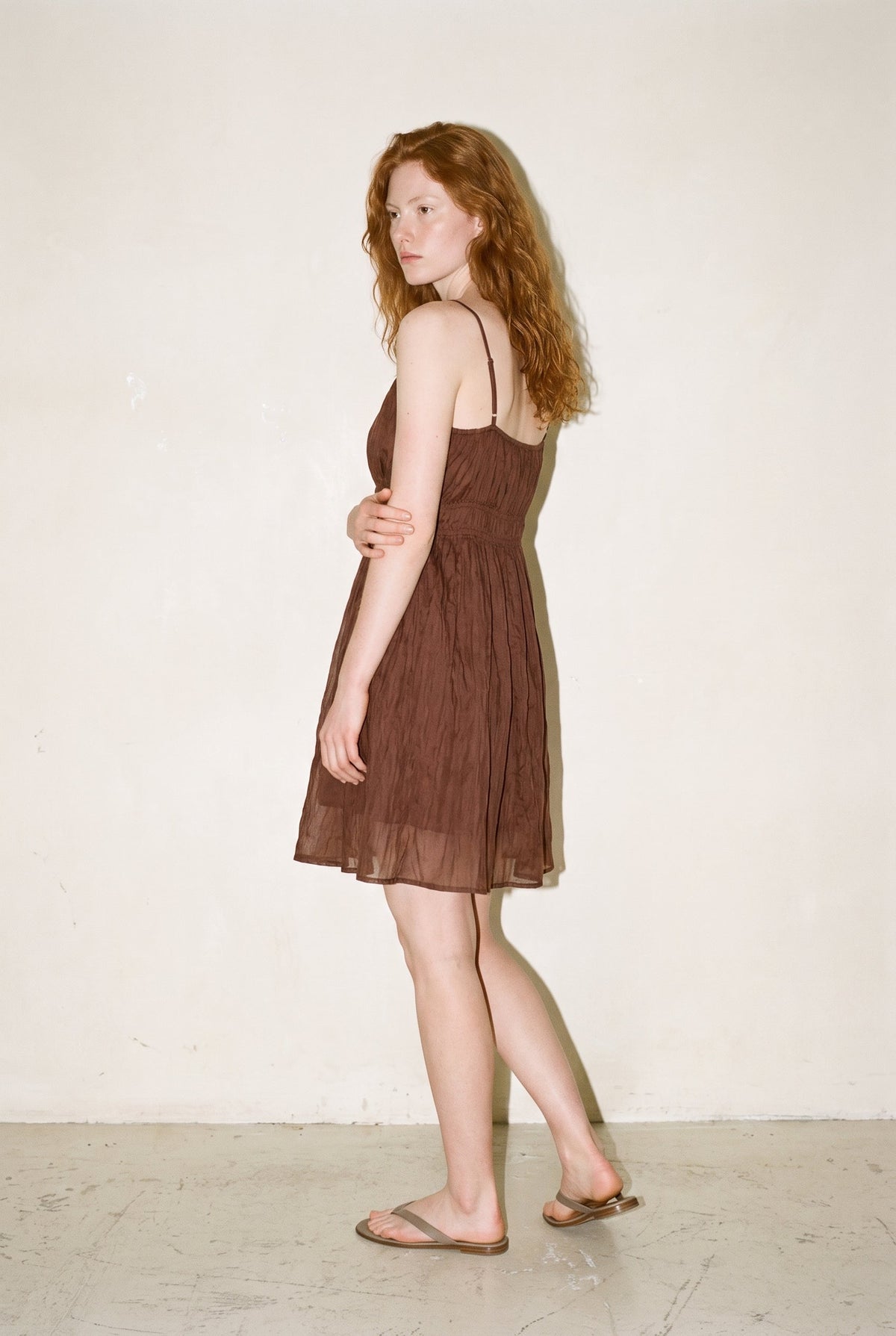 Fluid Mini Dress Coffee COCA