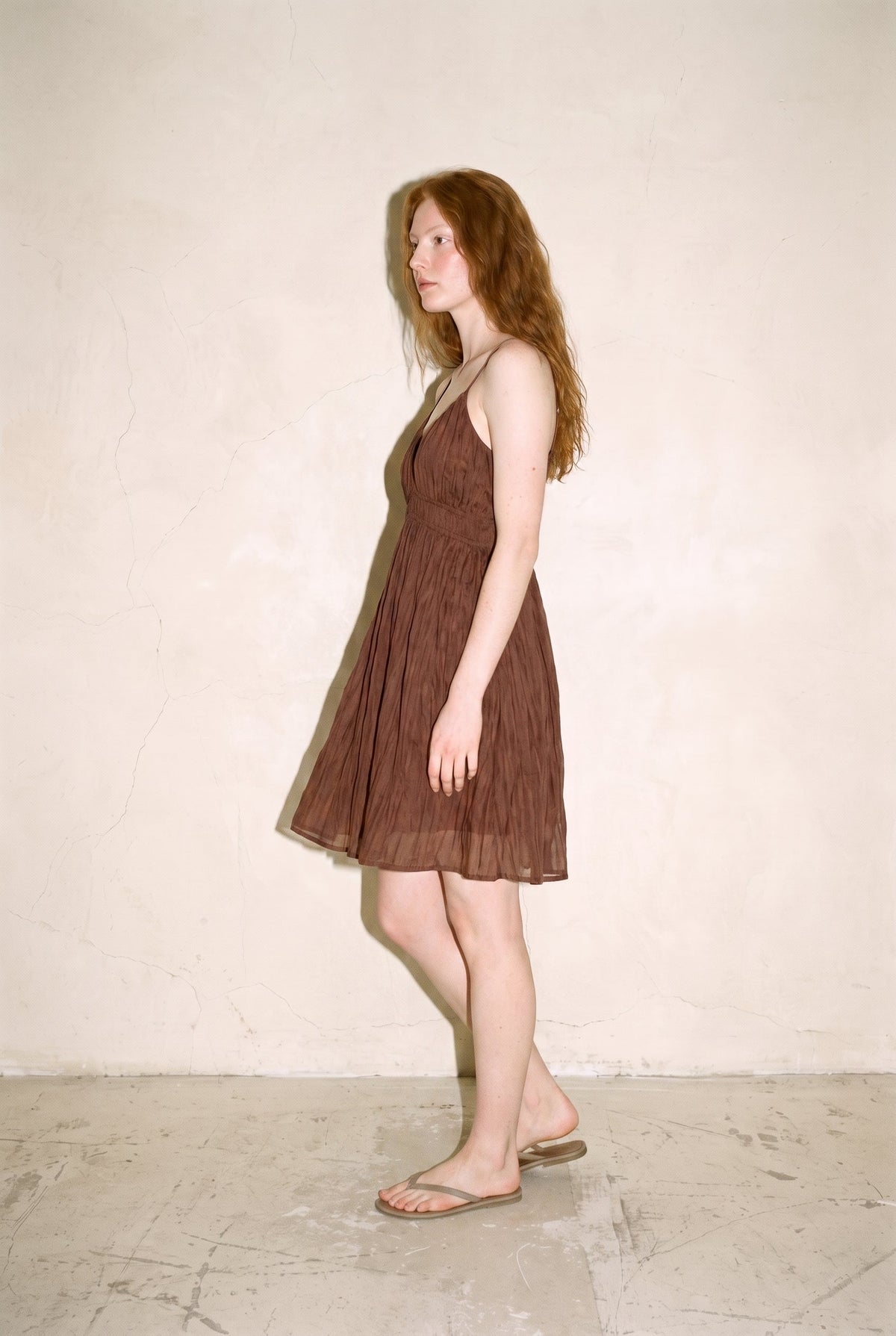 Fluid Mini Dress Coffee COCA