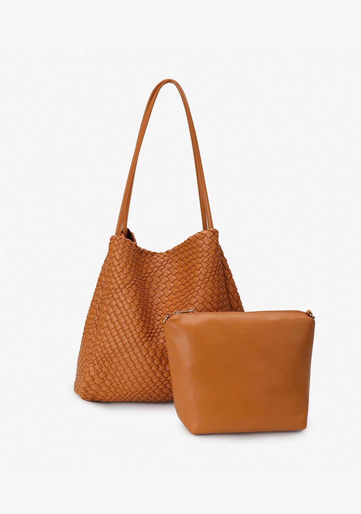 Hollace North South Tote Woven Light Taupe The Latest Scoop