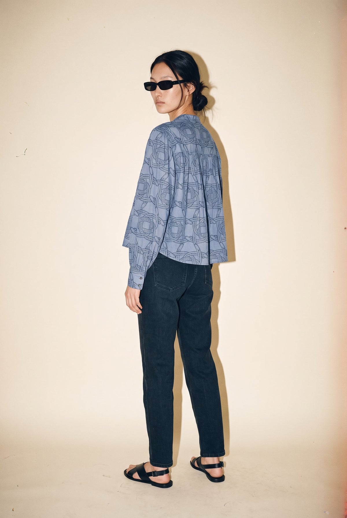 Pin Tuck Long Sleeve Shirt Horseshoe Infinity SCOTCH & SODA