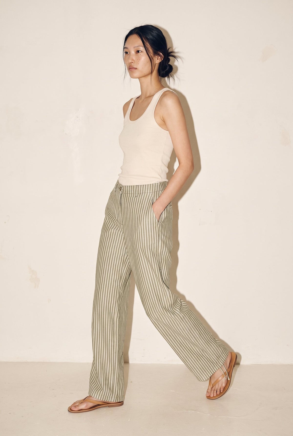 Jxemily Raya Mw Pant Pnt 32" Olive Branch JJXX